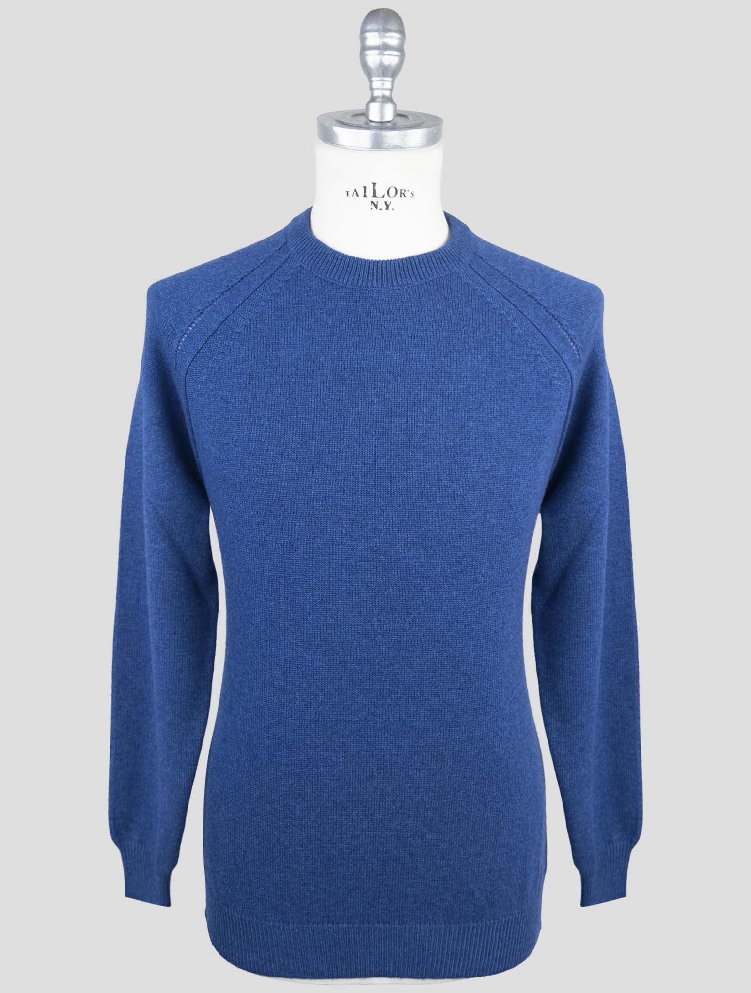 Kiton Blue Cashmere Sweater Crewneck