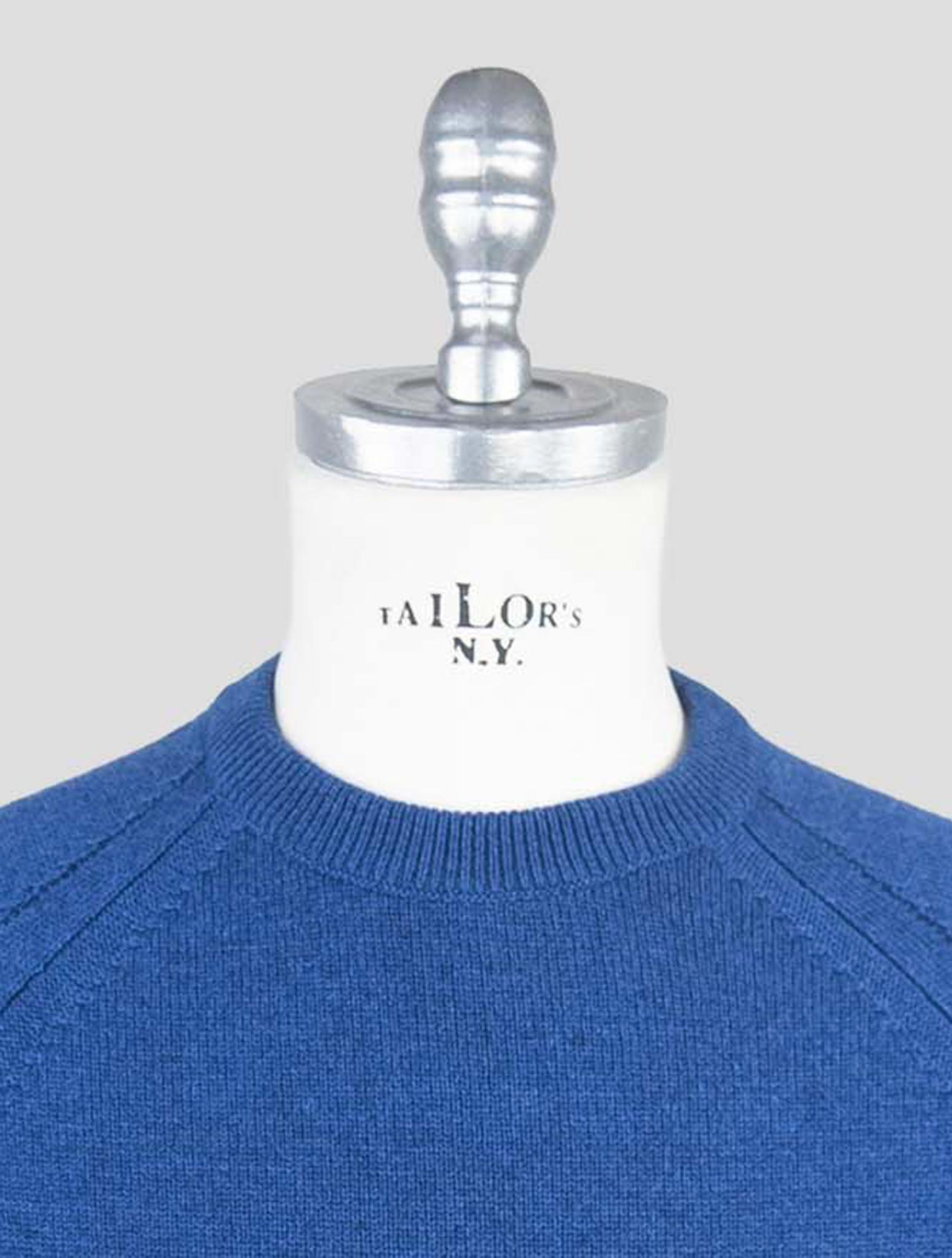 Kiton Blue Cashmere Sweater Crewneck