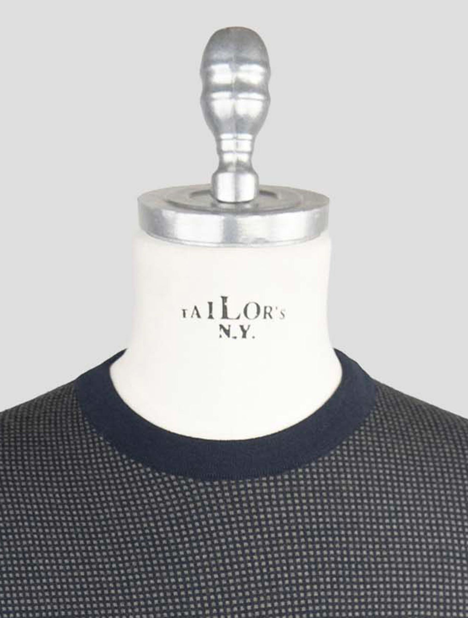 Kiton Blue Cashmere Silk Sweater Crewneck