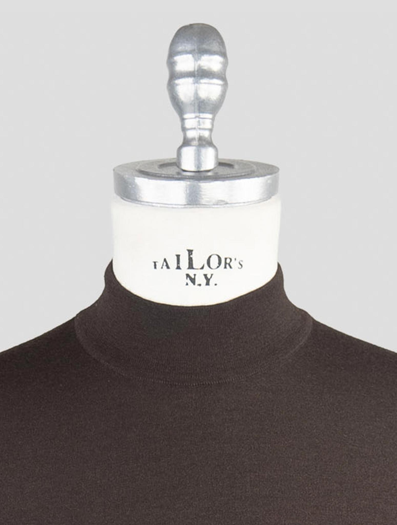 Kiton Brown Cashmere sILK Sweater Half Neck
