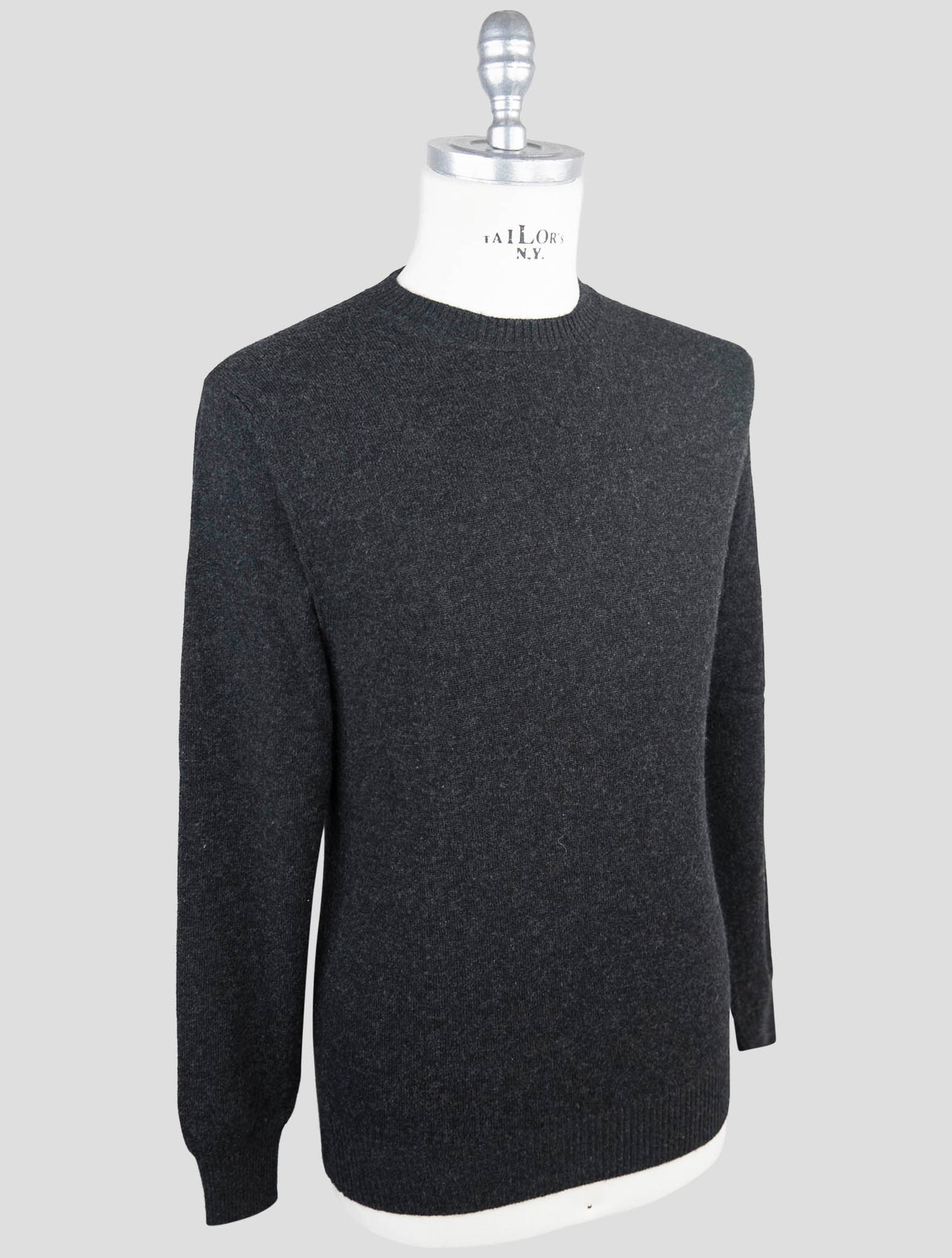 Kiton Dark Gray Cashmere Sweater V-Neck
