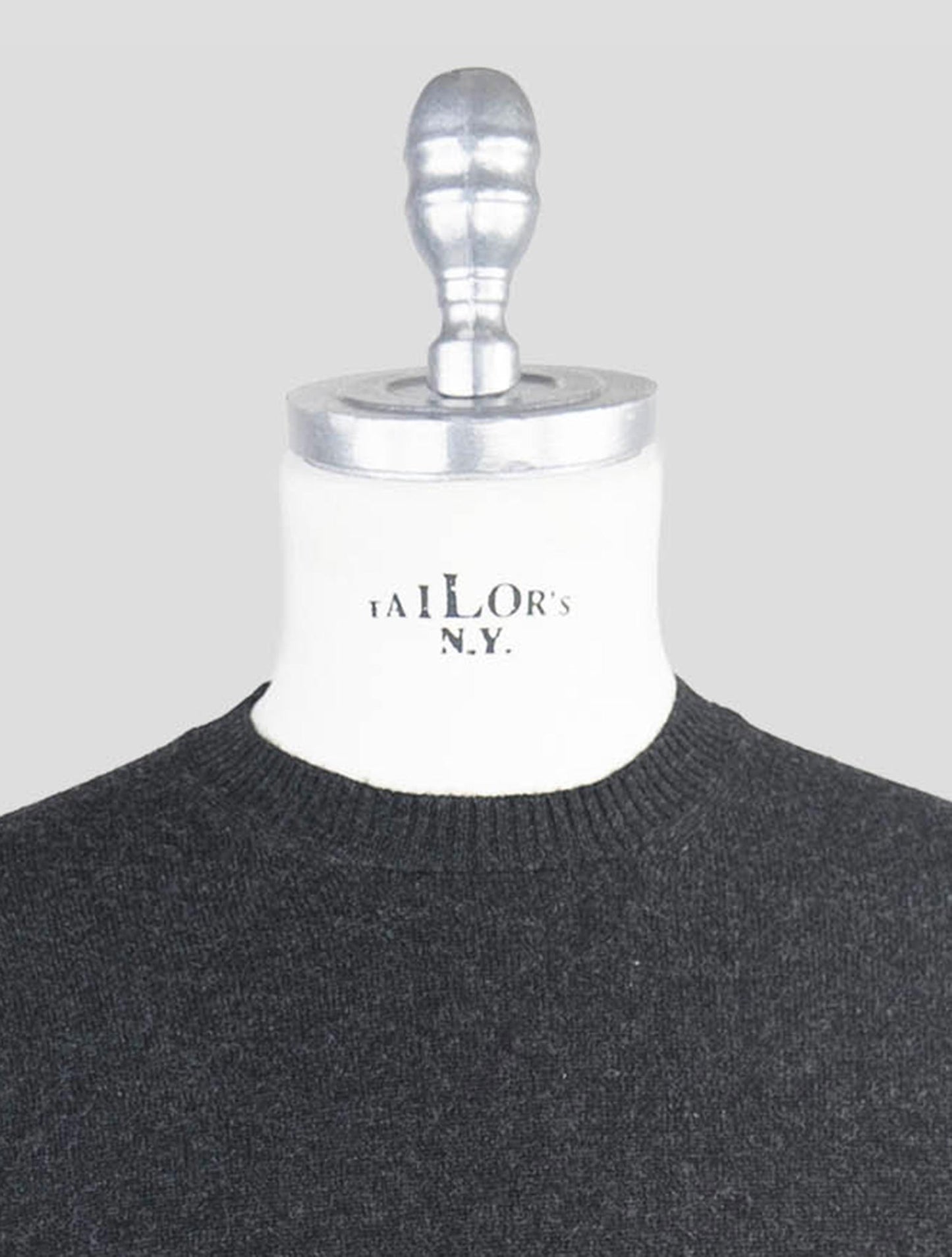 Kiton Dark Gray Cashmere Sweater V-Neck