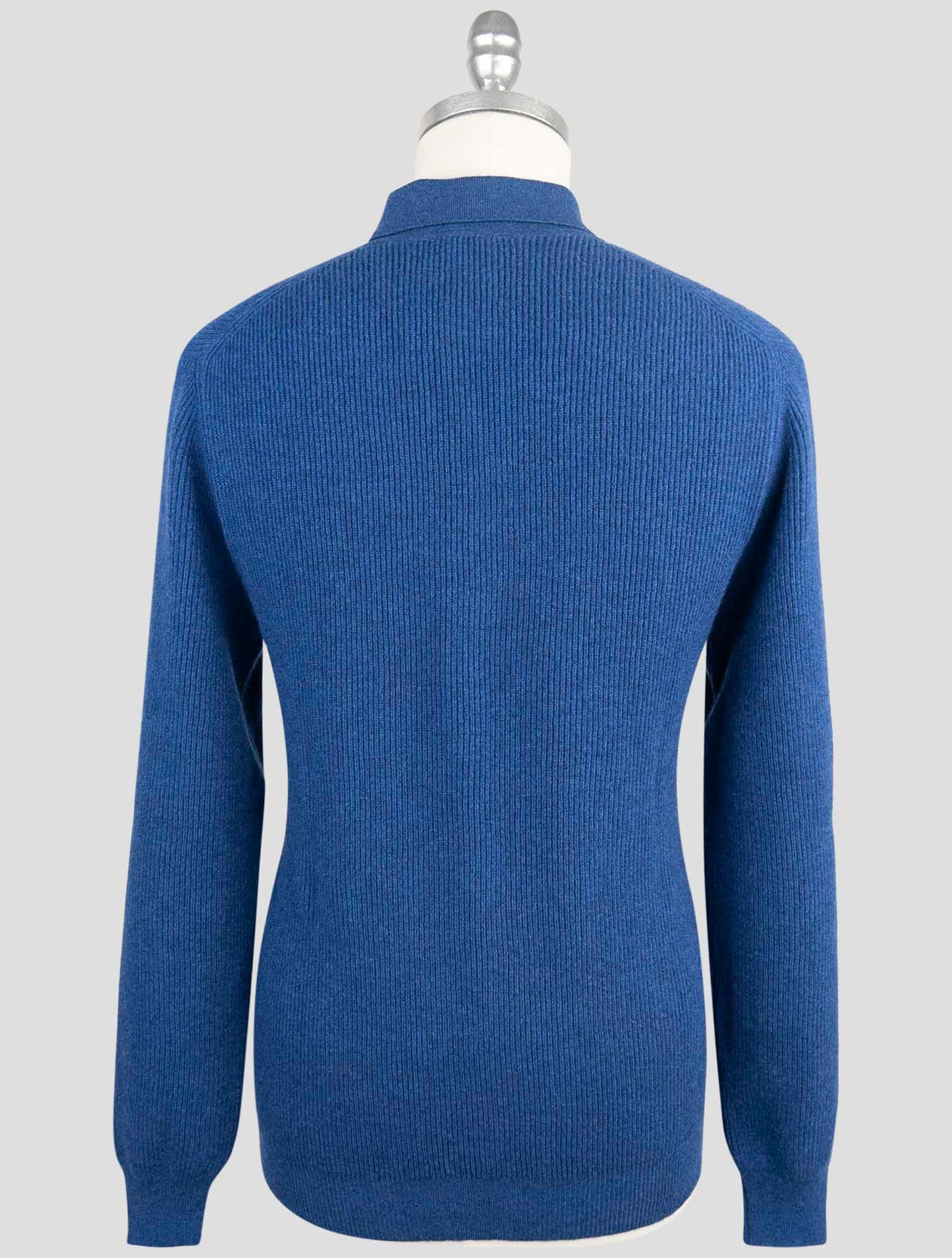 Kiton Blue Cashmere Sweater Polo