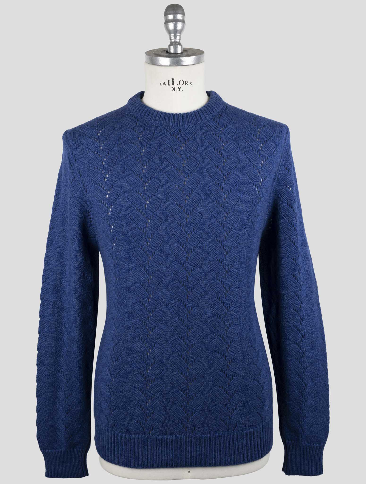 Kiton Blue Cashmere Sweater Crewneck