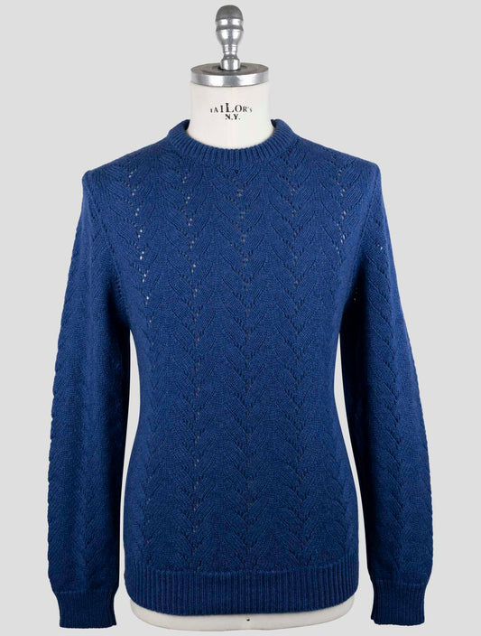 Kiton Blue Cashmere Sweater Crewneck