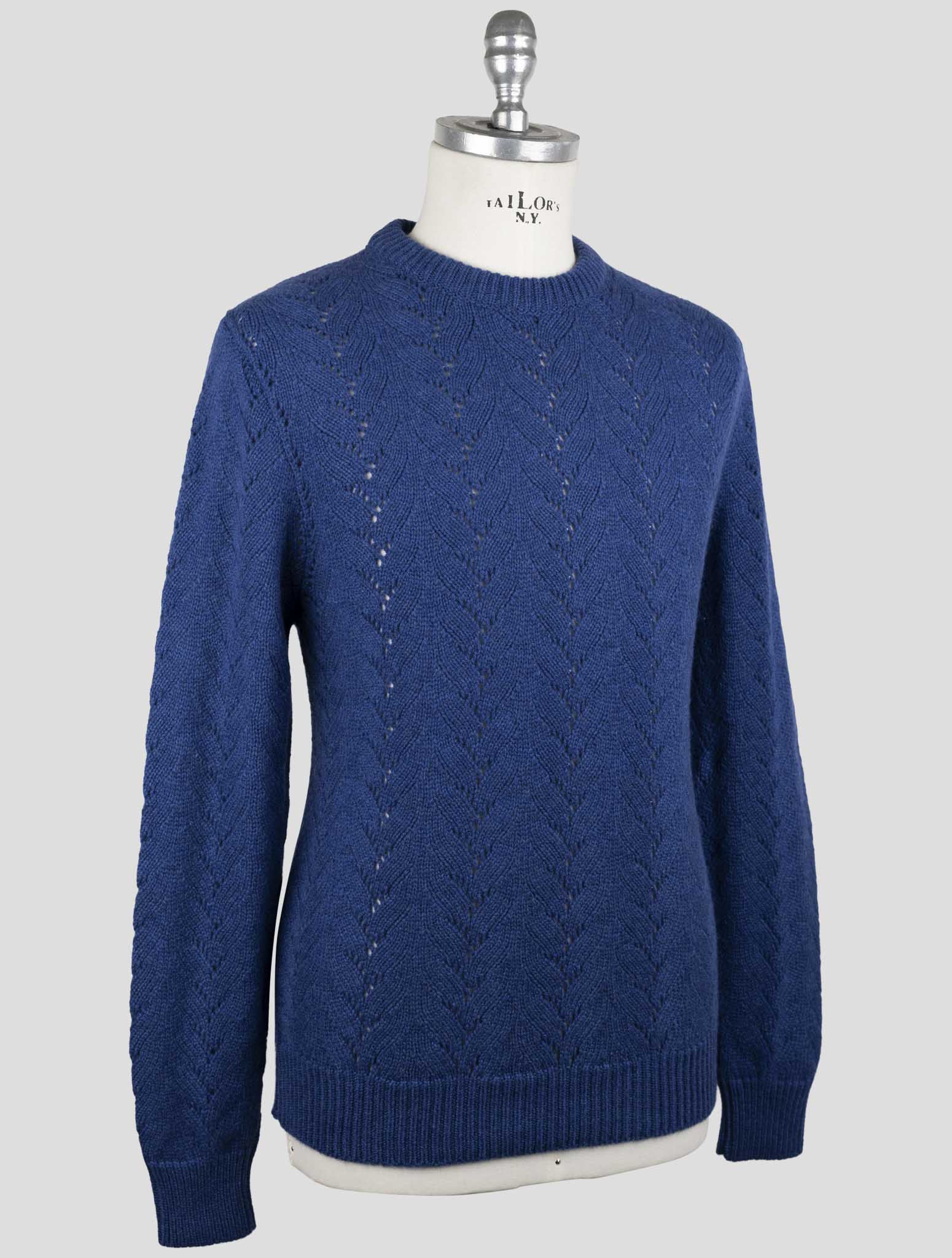 Kiton Blue Cashmere Sweater Crewneck