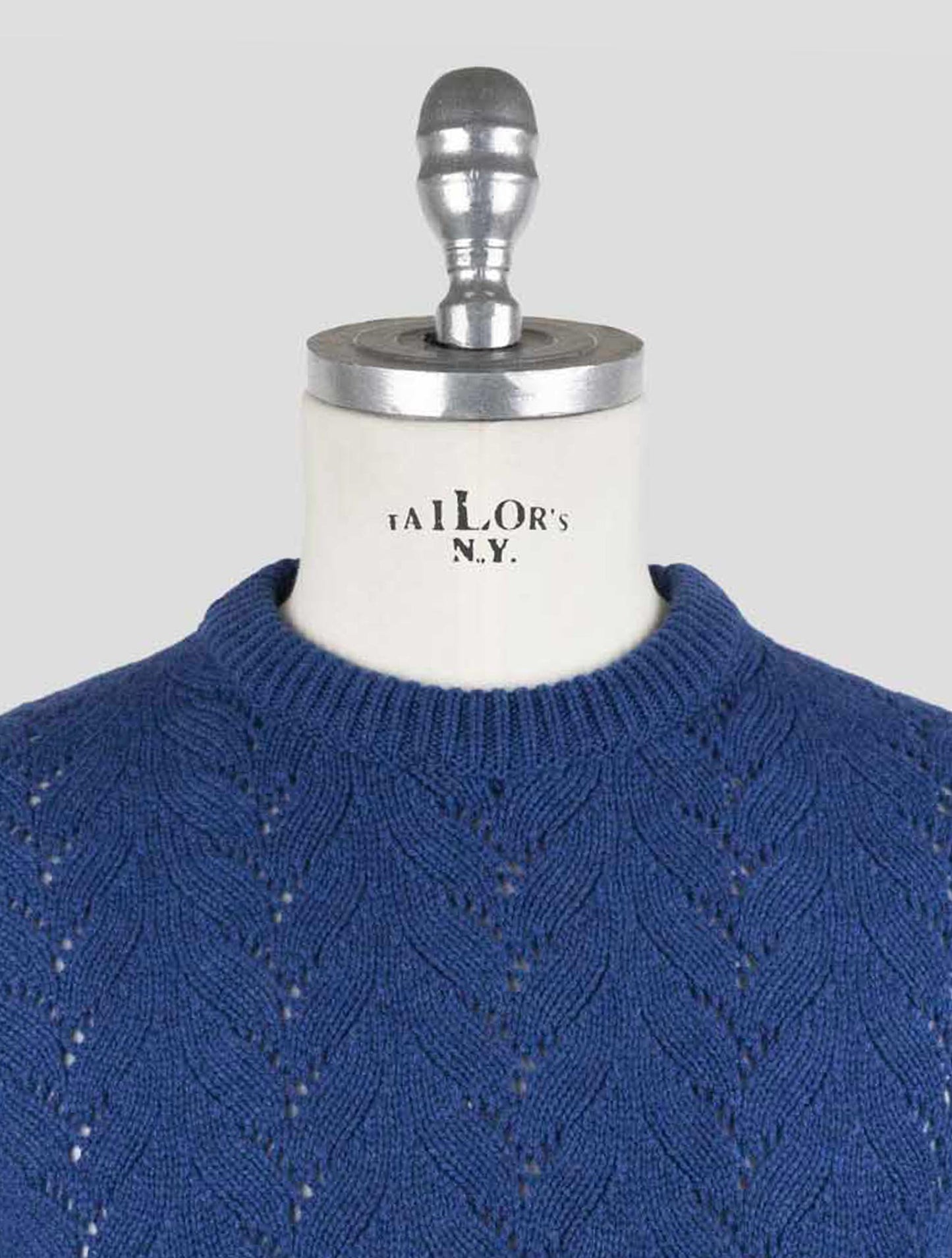 Kiton Blue Cashmere Sweater Crewneck