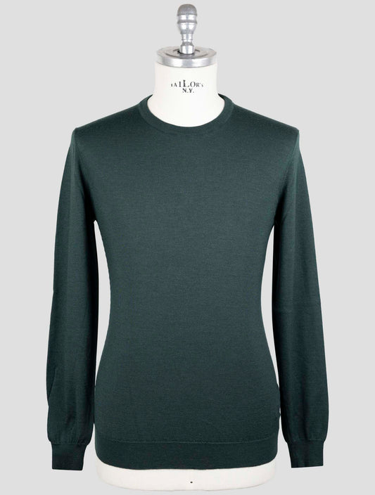Kiton Green Cashmere Silk Sweater Crewneck