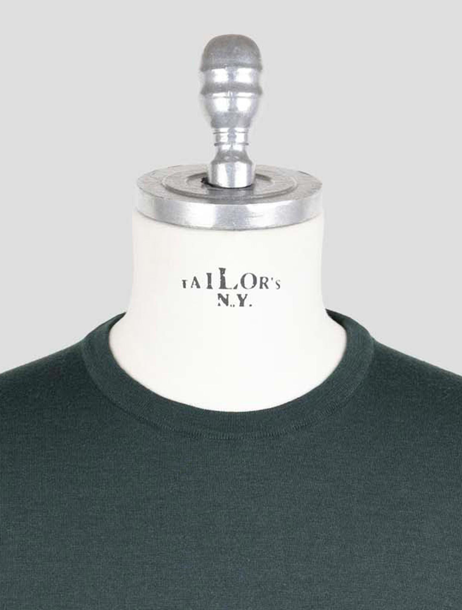 Kiton Green Cashmere Silk Sweater Crewneck