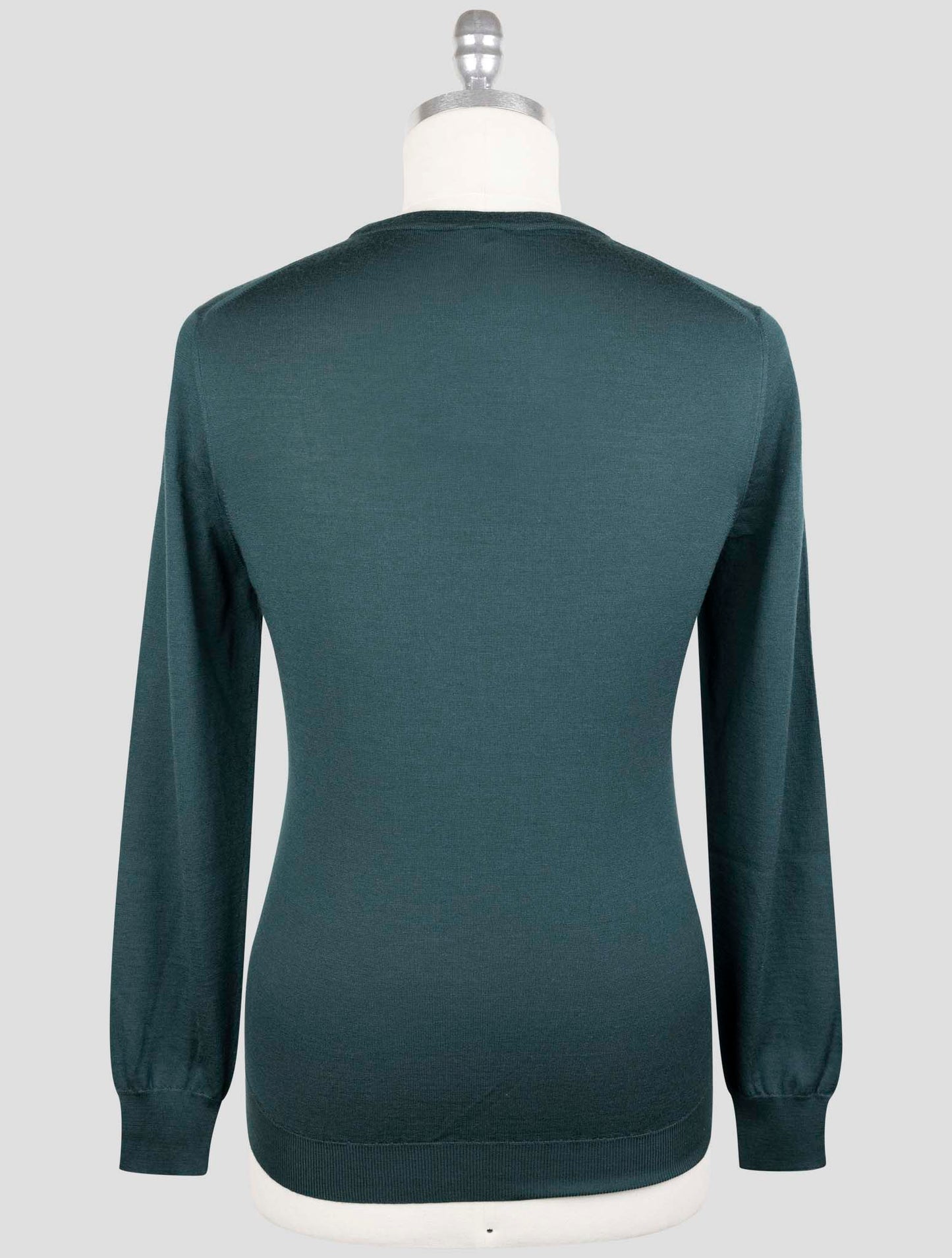 Kiton Green Cashmere Silk Sweater Crewneck