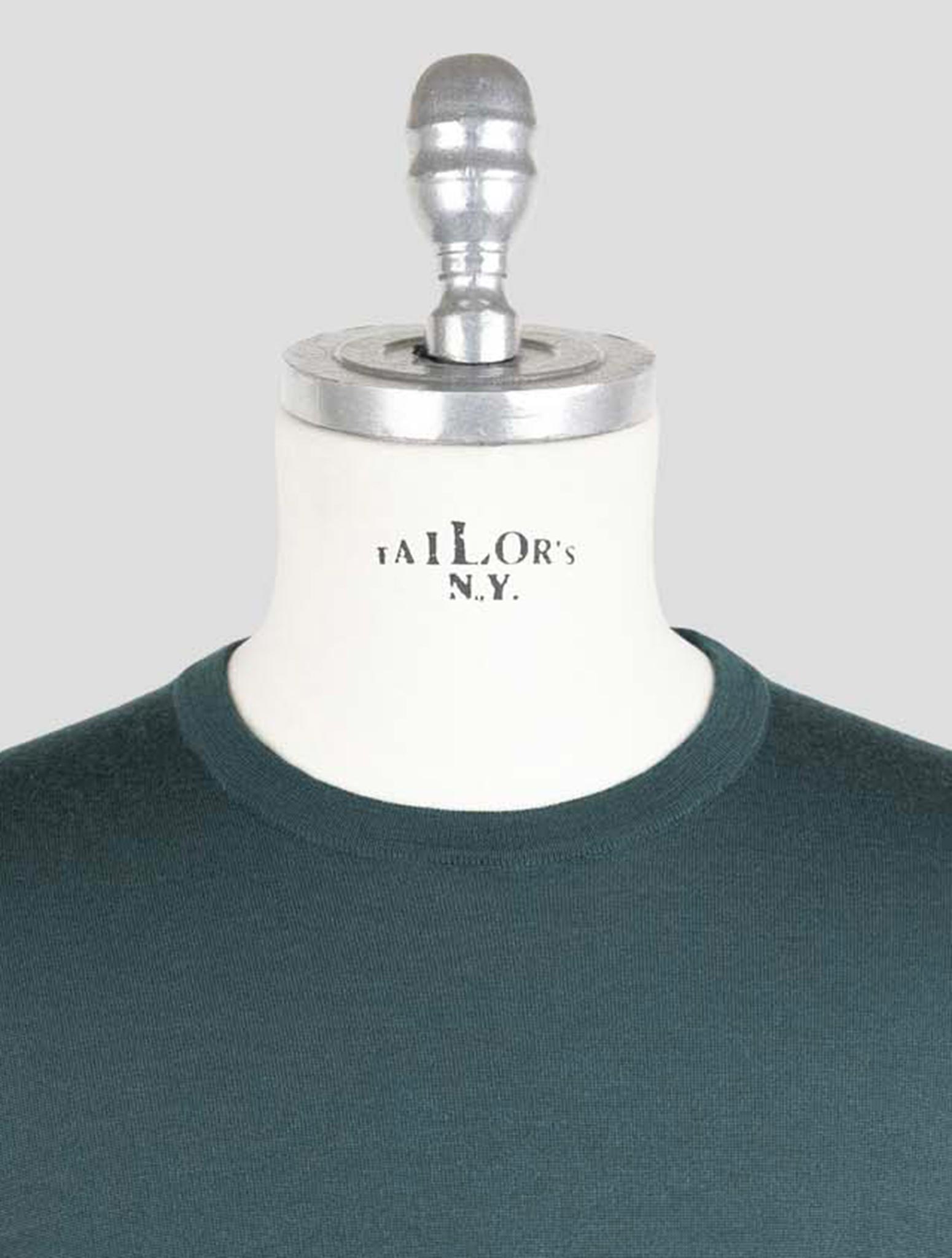 Kiton Green Cashmere Silk Sweater Crewneck