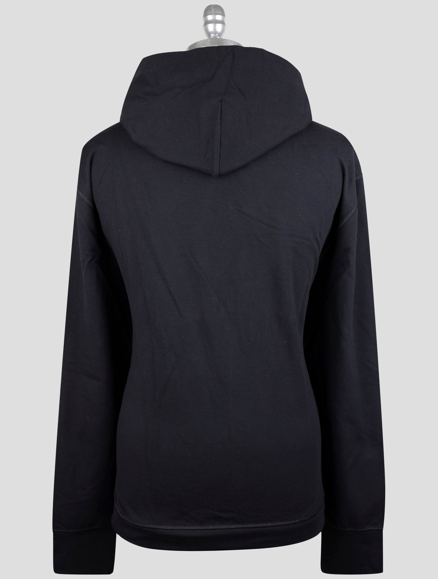 Kiton Black Cotton Ea Sweater Hoodie