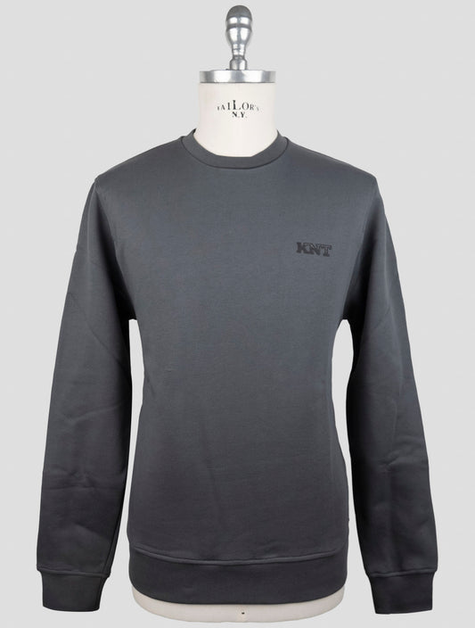 Kiton Knt Gray Cotton Sweater Crewneck