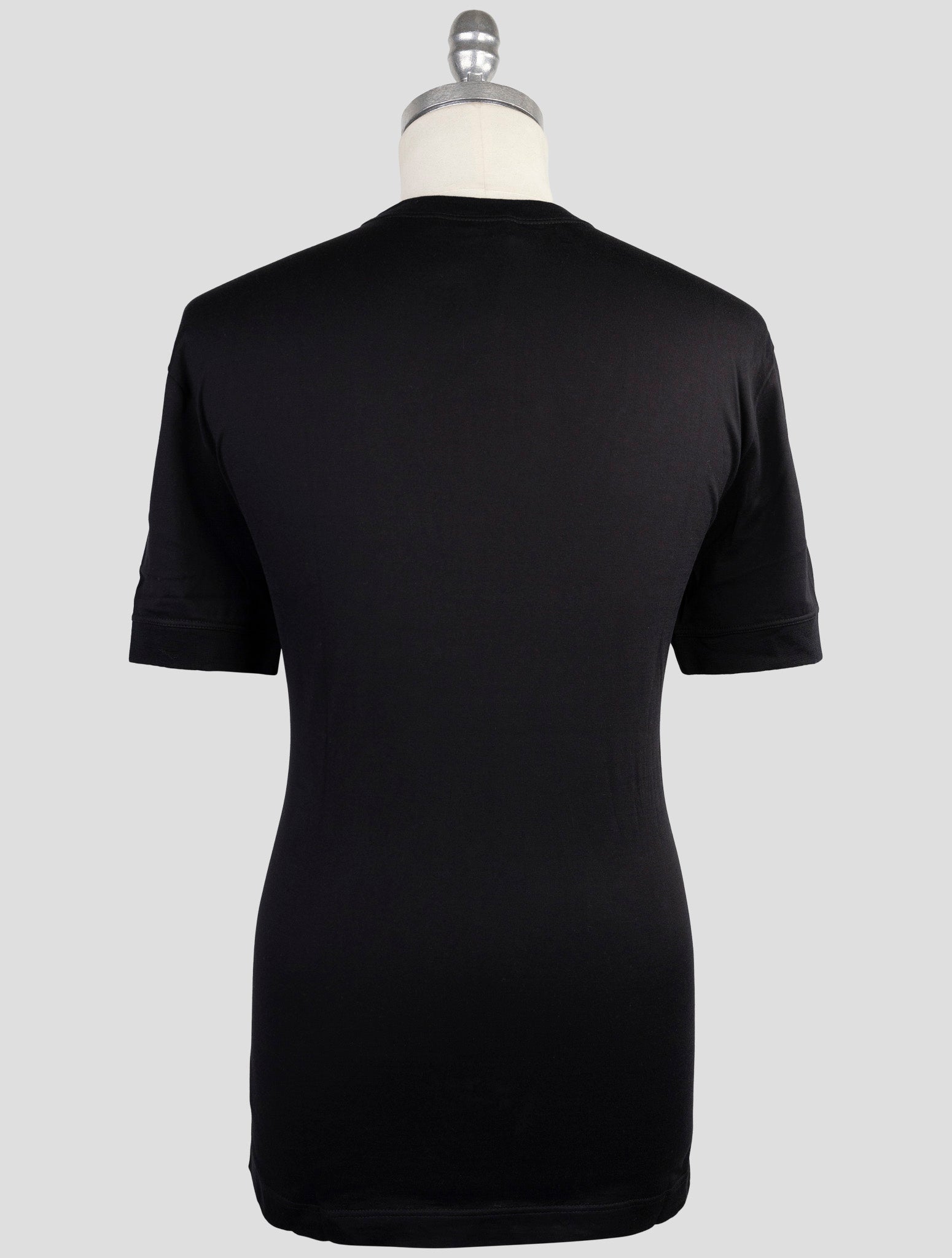 Kiton Knt Black Cotton T-Shirt