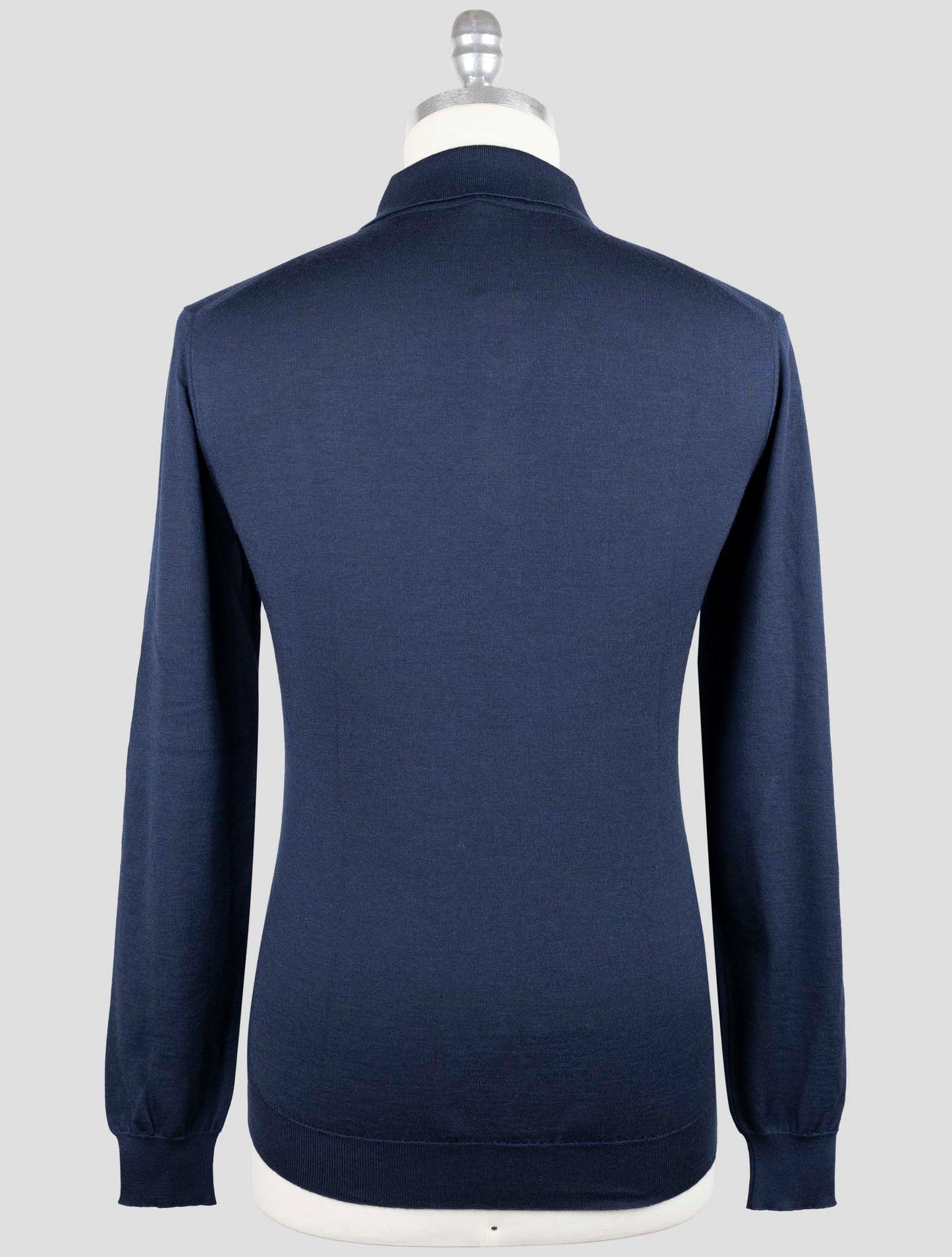 Kiton Blue Cashmere Silk Sweater Polo