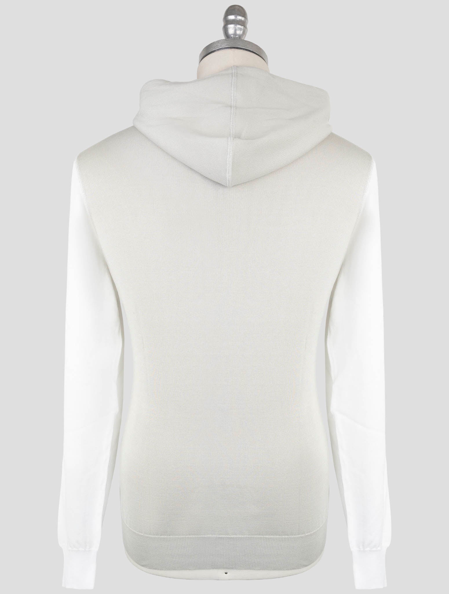 Kiton Gray Cotton Sweater Full Zip