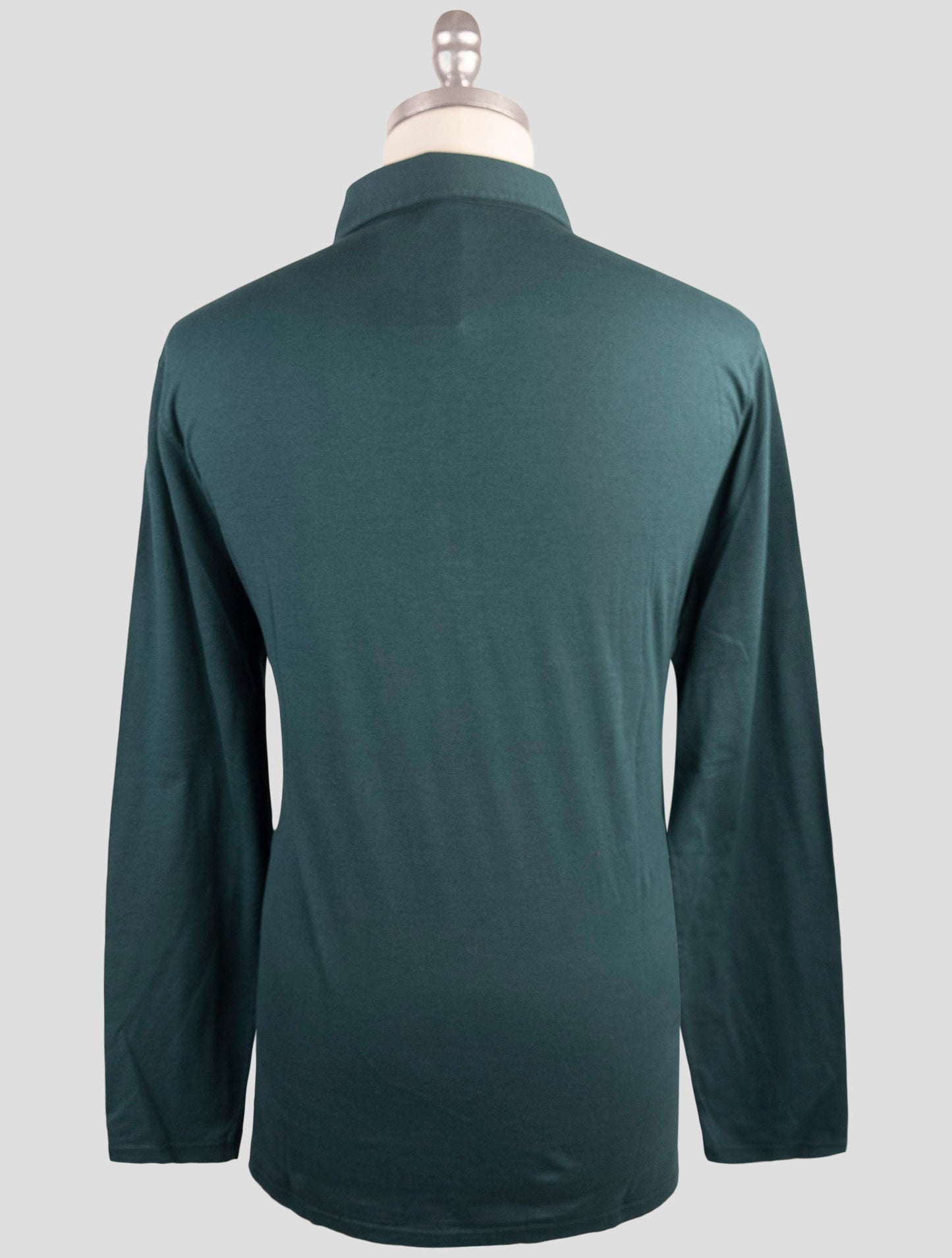 Kiiton Green Cotton Cashmere Sweater Polo