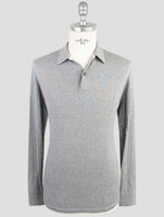 Kiton Gray Cotton Sweater Polo