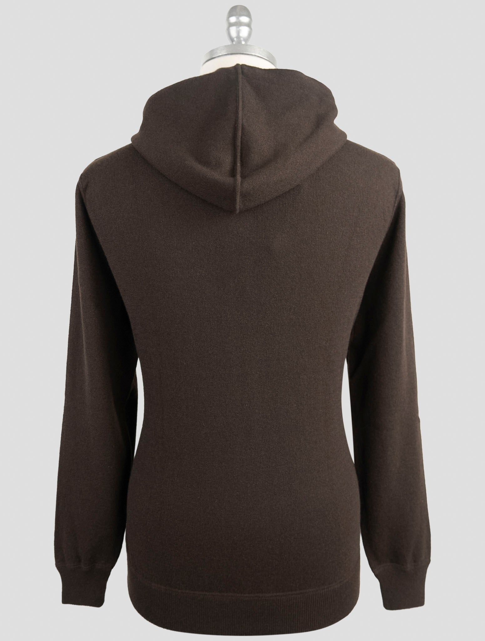 Kiton Brown Cashmere Sweater Full Zip Hoodie