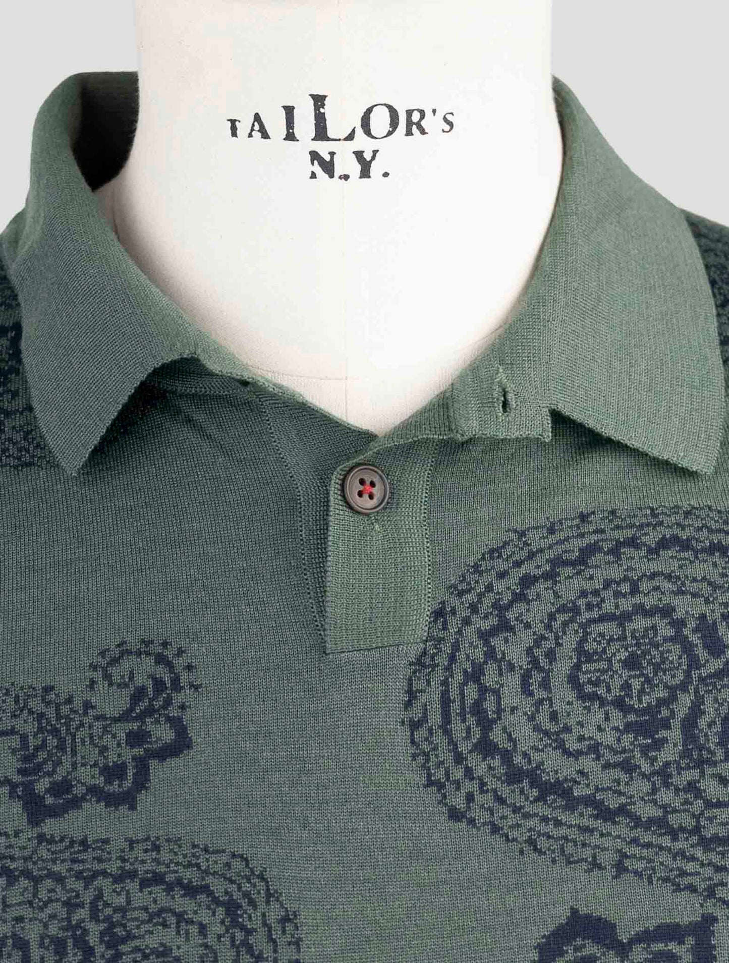 Kiton Green Cashmere Silk Sweater Polo