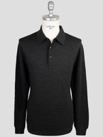 Kiton Dark Gray Wool Sweater Polo