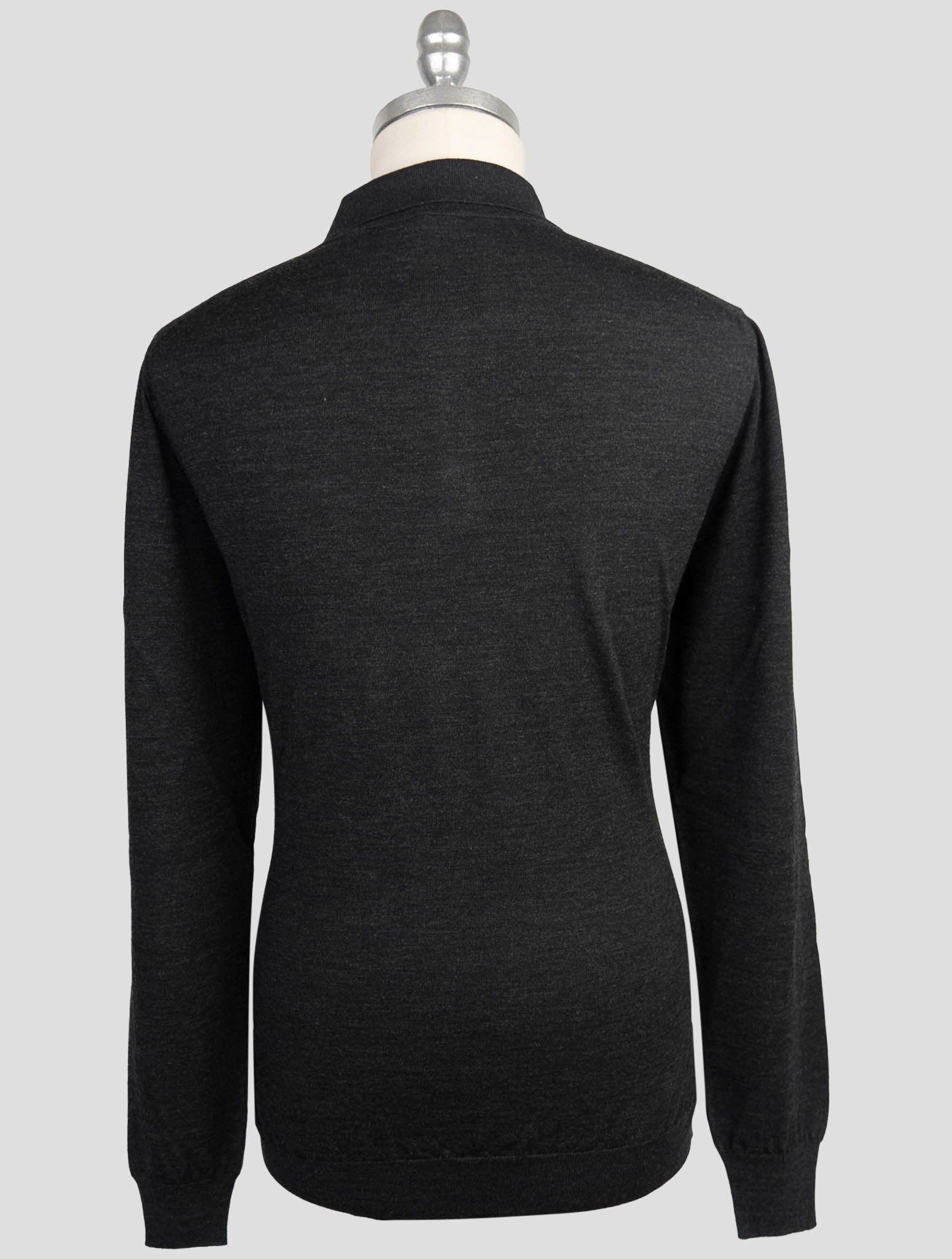 Kiton Dark Gray Wool Sweater Polo