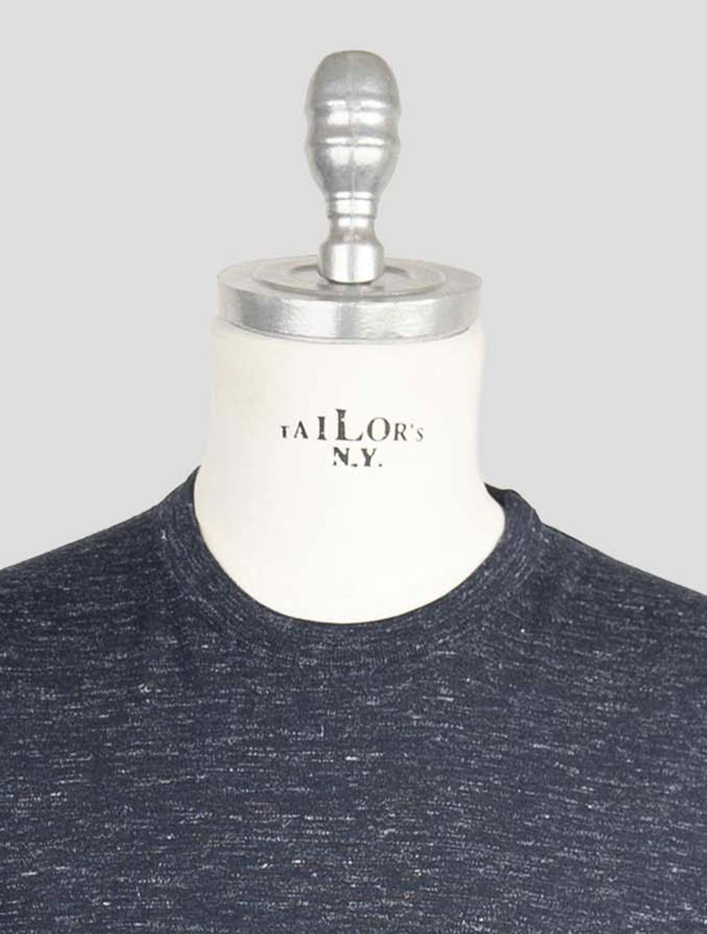 Kiton Blue Silk Cashmere Linen Sweater Crewneck