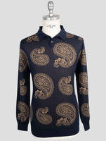 Kiton Blue Cashmere Silk Sweater Polo