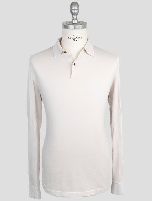 Kiton Gray Cotton Sweater Polo