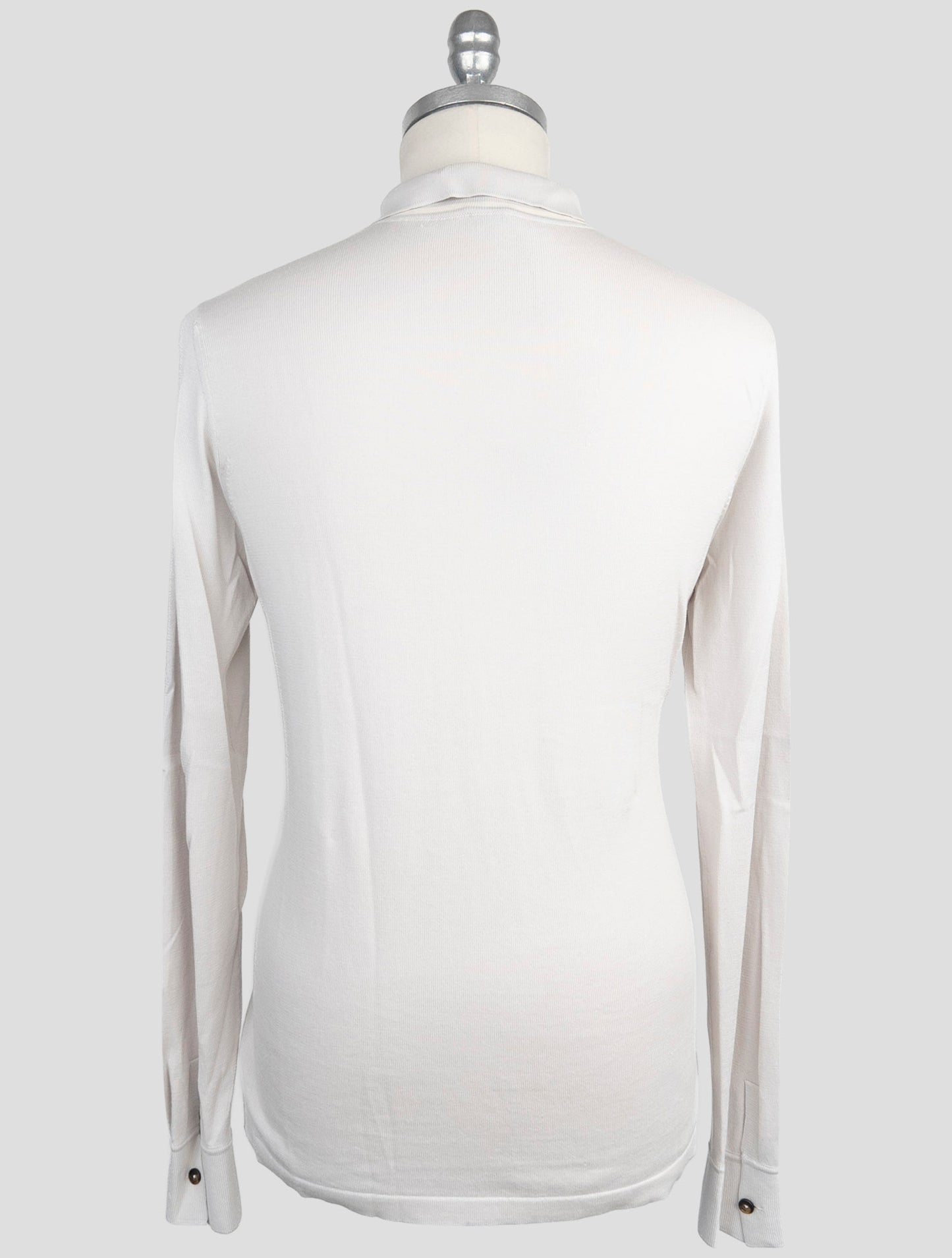 Kiton Gray Cotton Sweater Polo