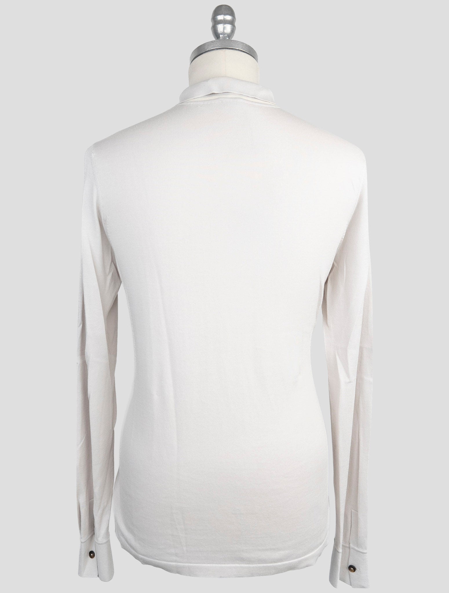 Kiton Gray Cotton Sweater Polo