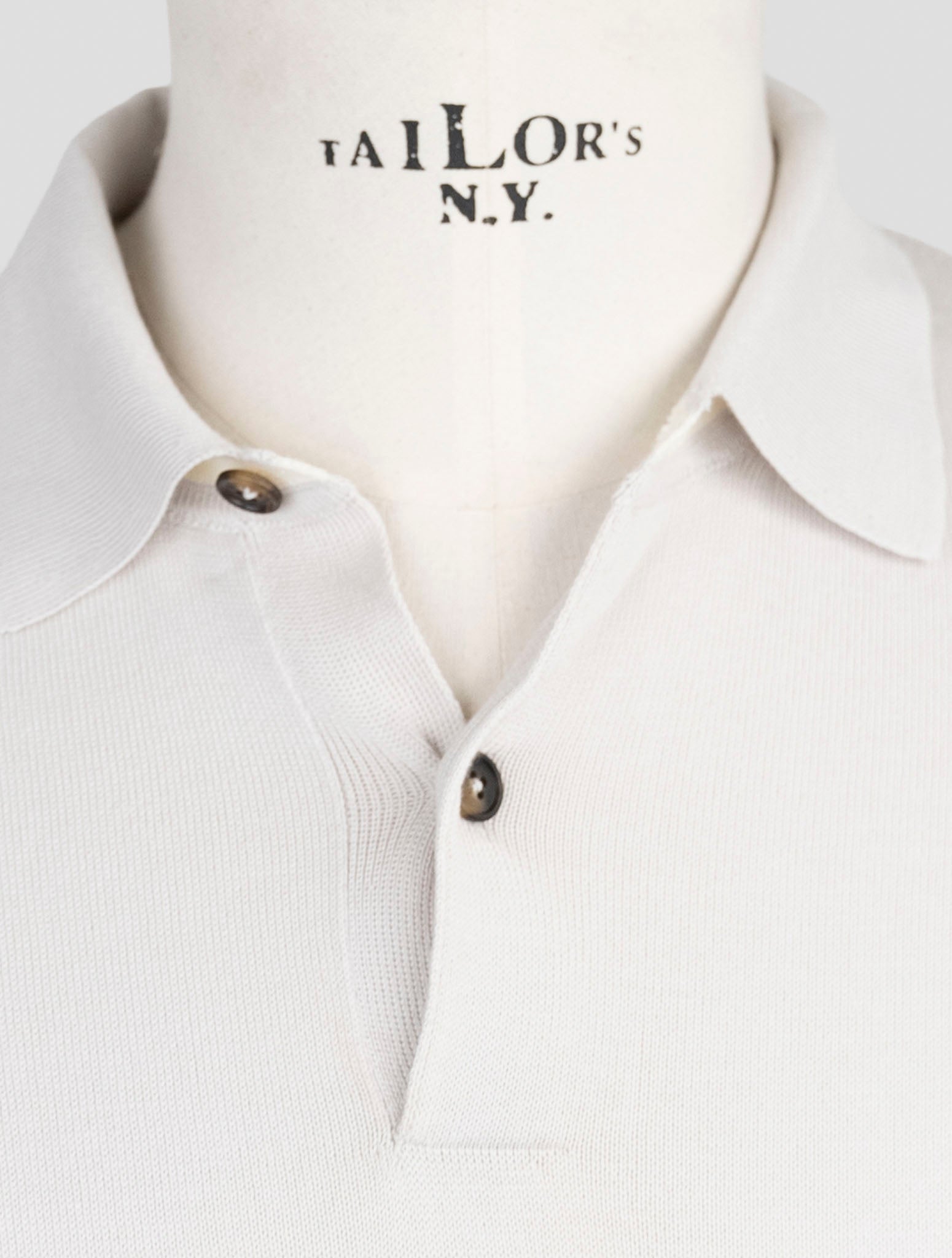 Kiton Gray Cotton Sweater Polo