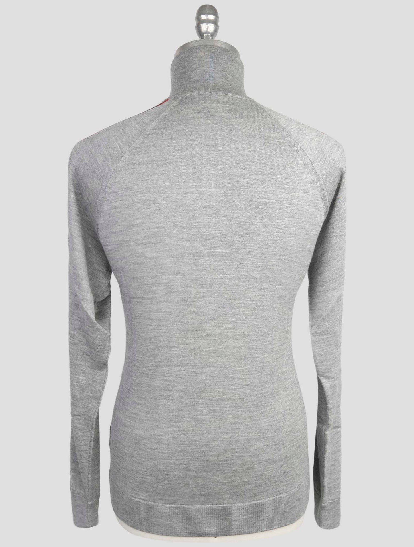 Kiton Gray Cashmere Silk Sweater Full Zip