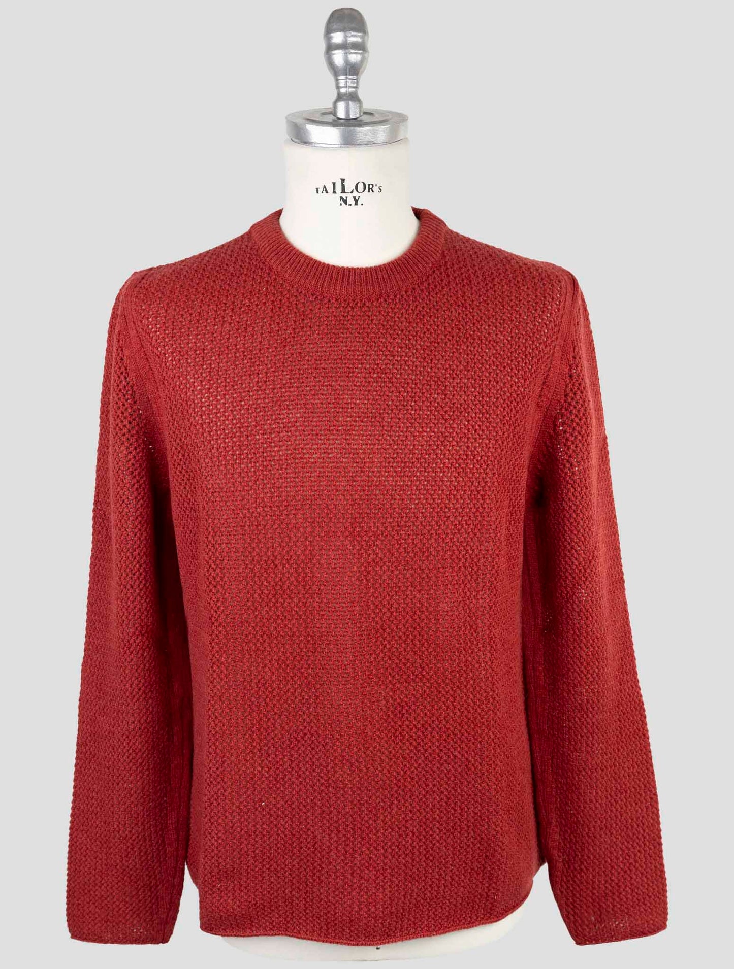 Kiton Burgundy Cashmere Sweater Crewneck