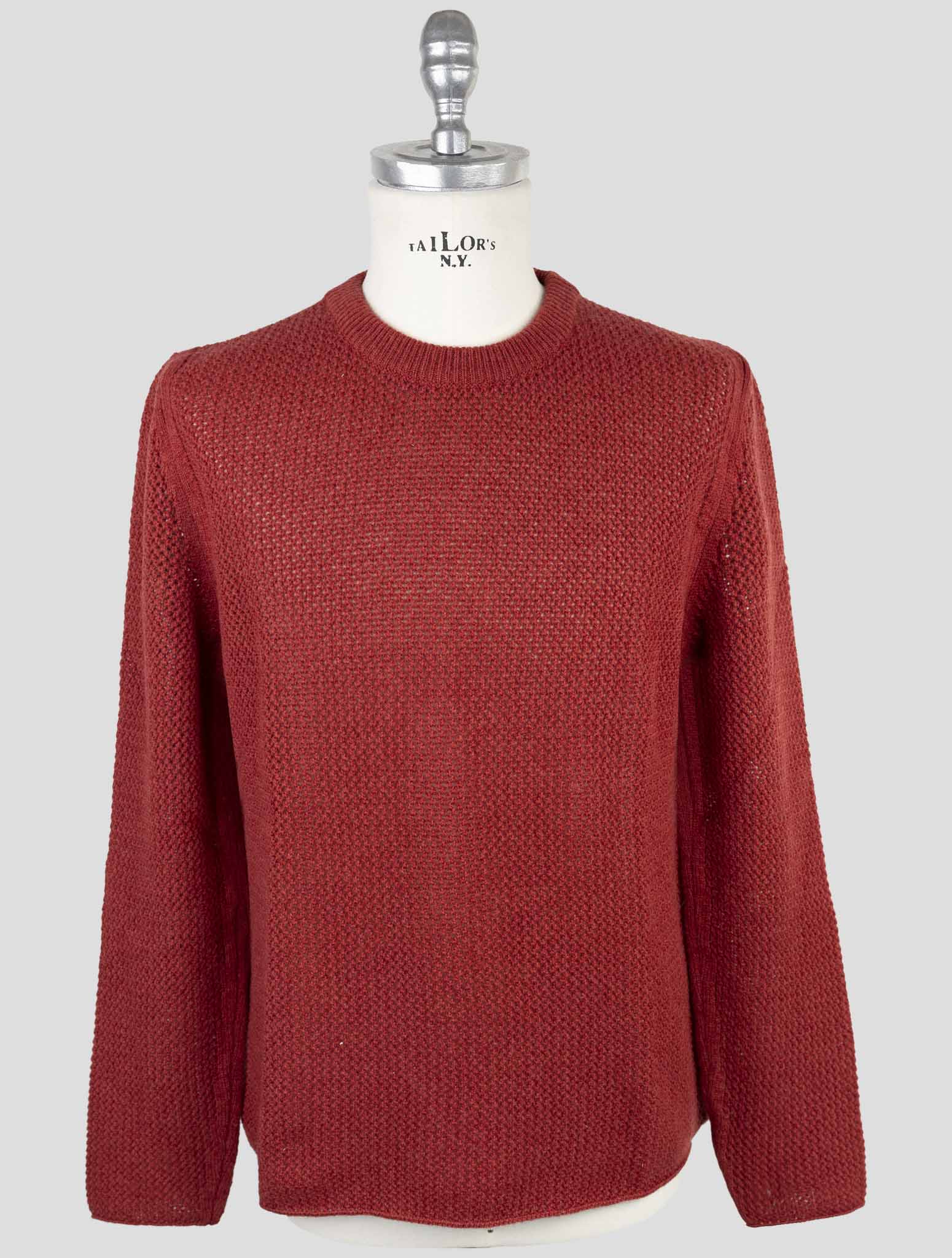 Kiton Burgundy Cashmere Sweater Crewneck