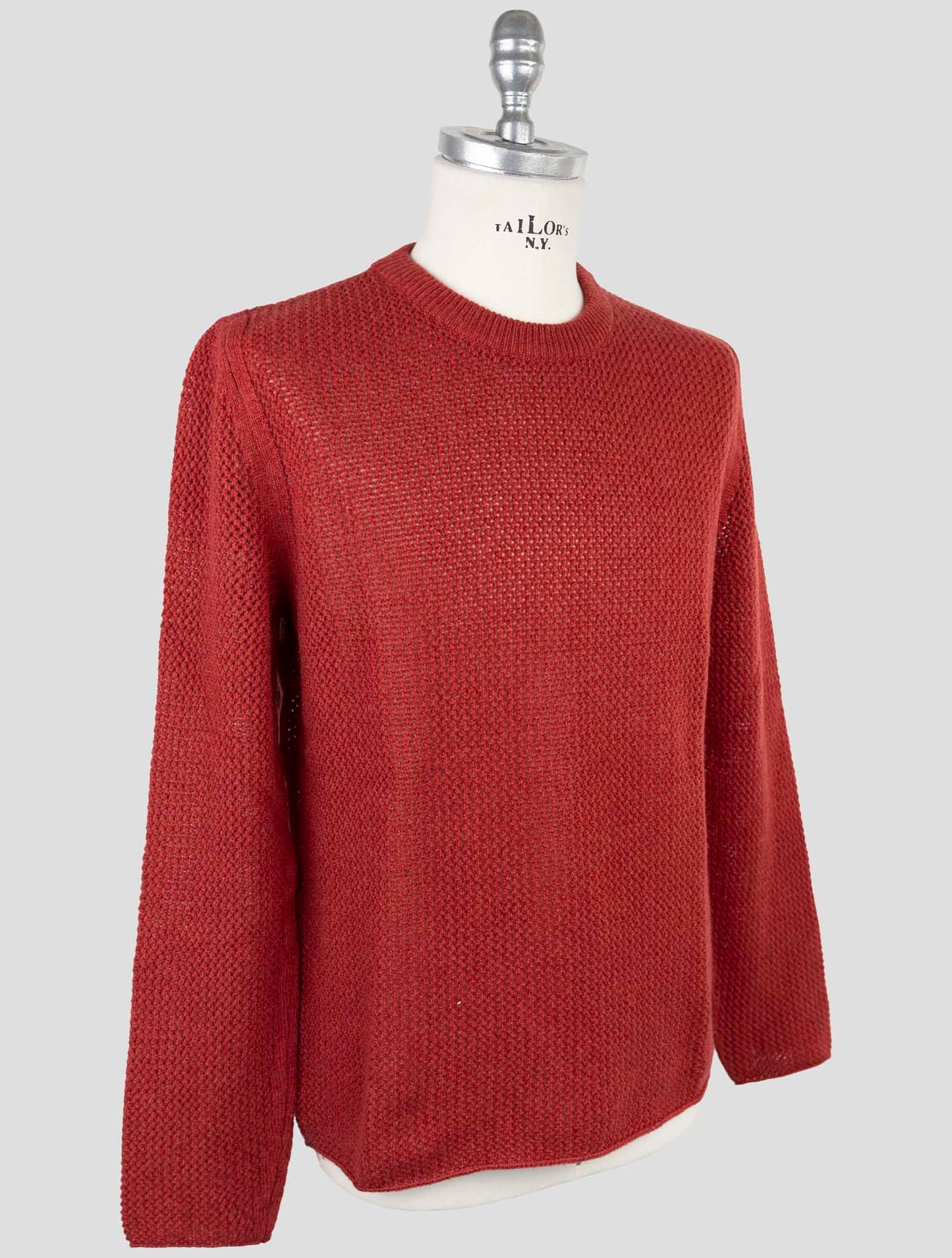 Kiton Burgundy Cashmere Sweater Crewneck