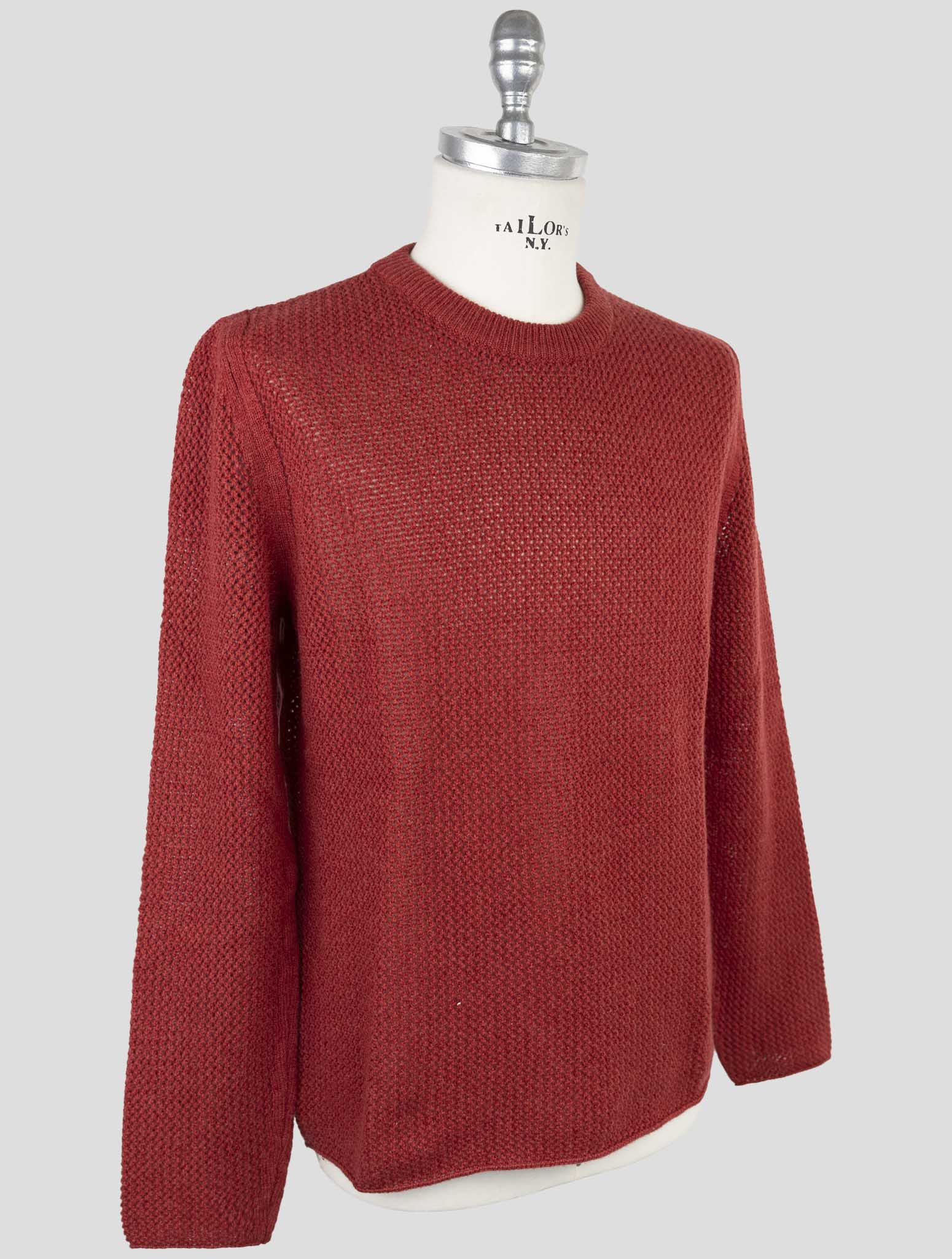 Kiton Burgundy Cashmere Sweater Crewneck