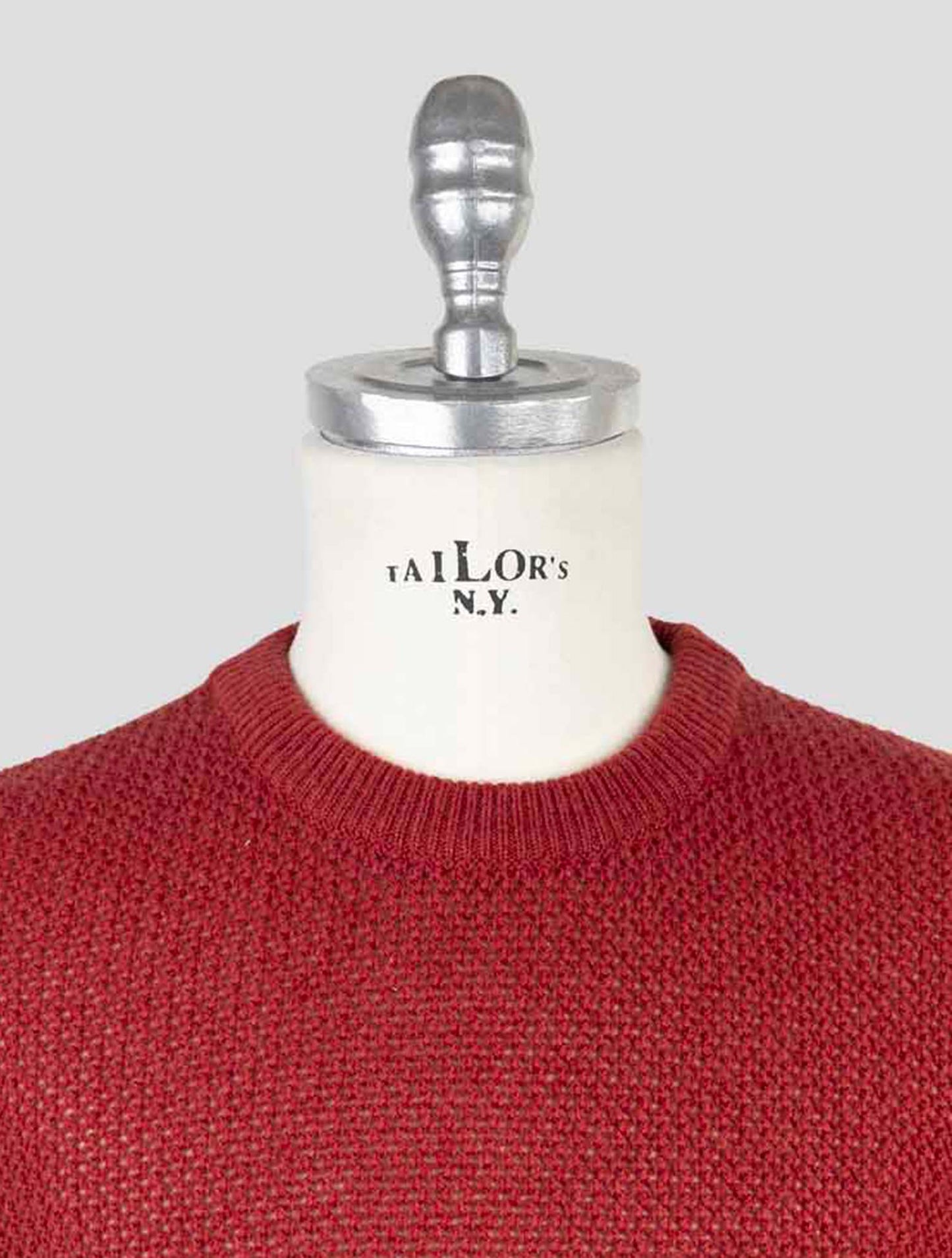 Kiton Burgundy Cashmere Sweater Crewneck
