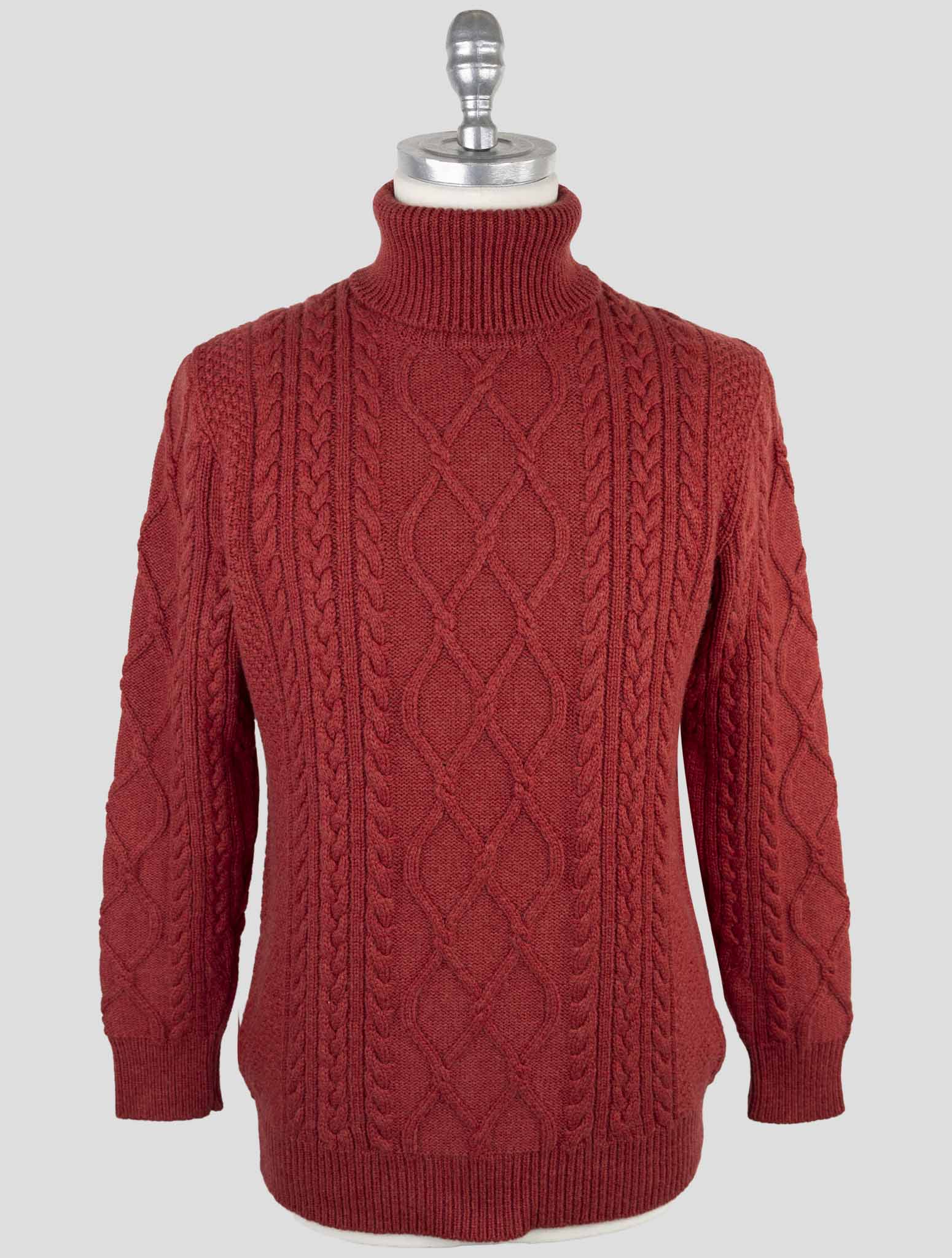 Kiton Burgundy Cashmere Sweater Turtleneck