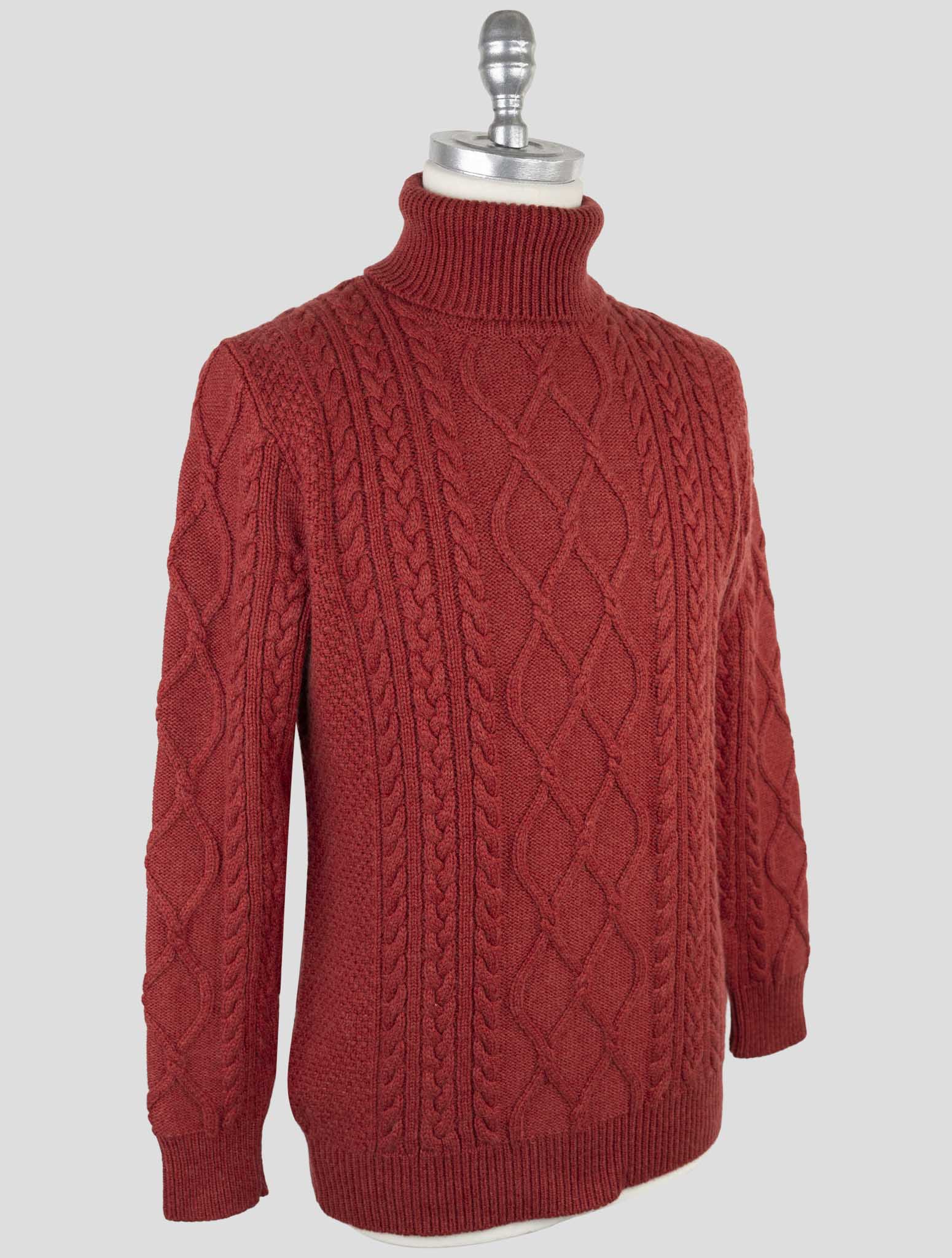 Kiton Burgundy Cashmere Sweater Turtleneck