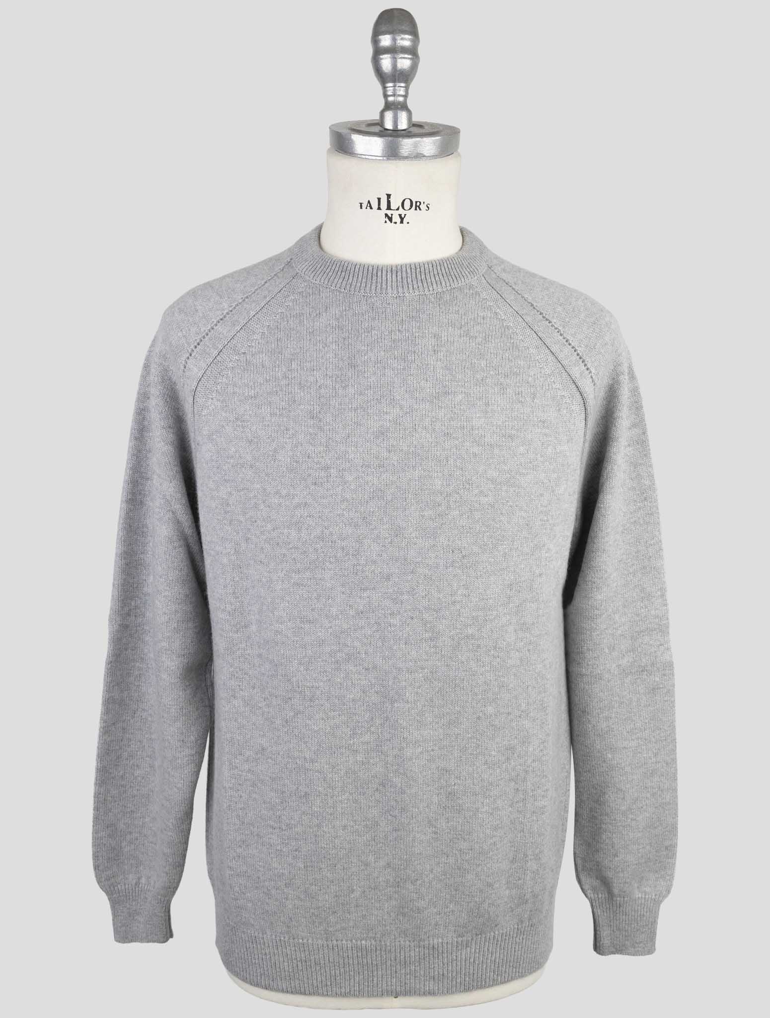 Kiton Gray Cashmere Sweater Crewneck