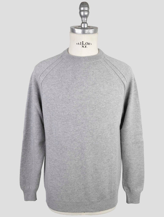 Kiton Gray Cashmere Sweater Crewneck