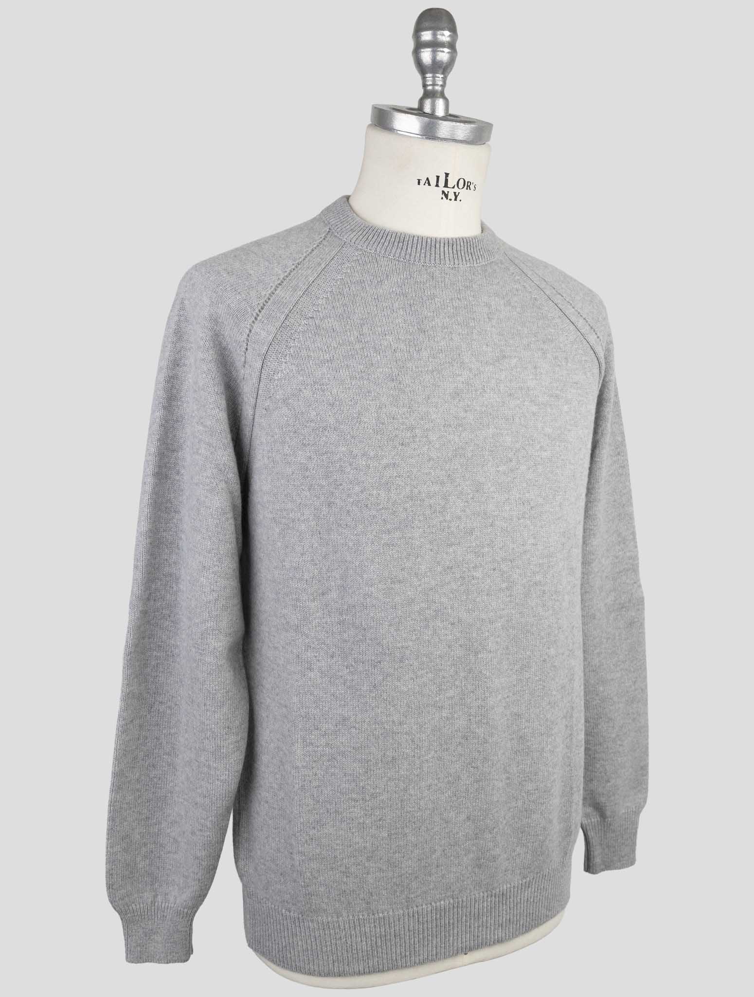 Kiton Gray Cashmere Sweater Crewneck