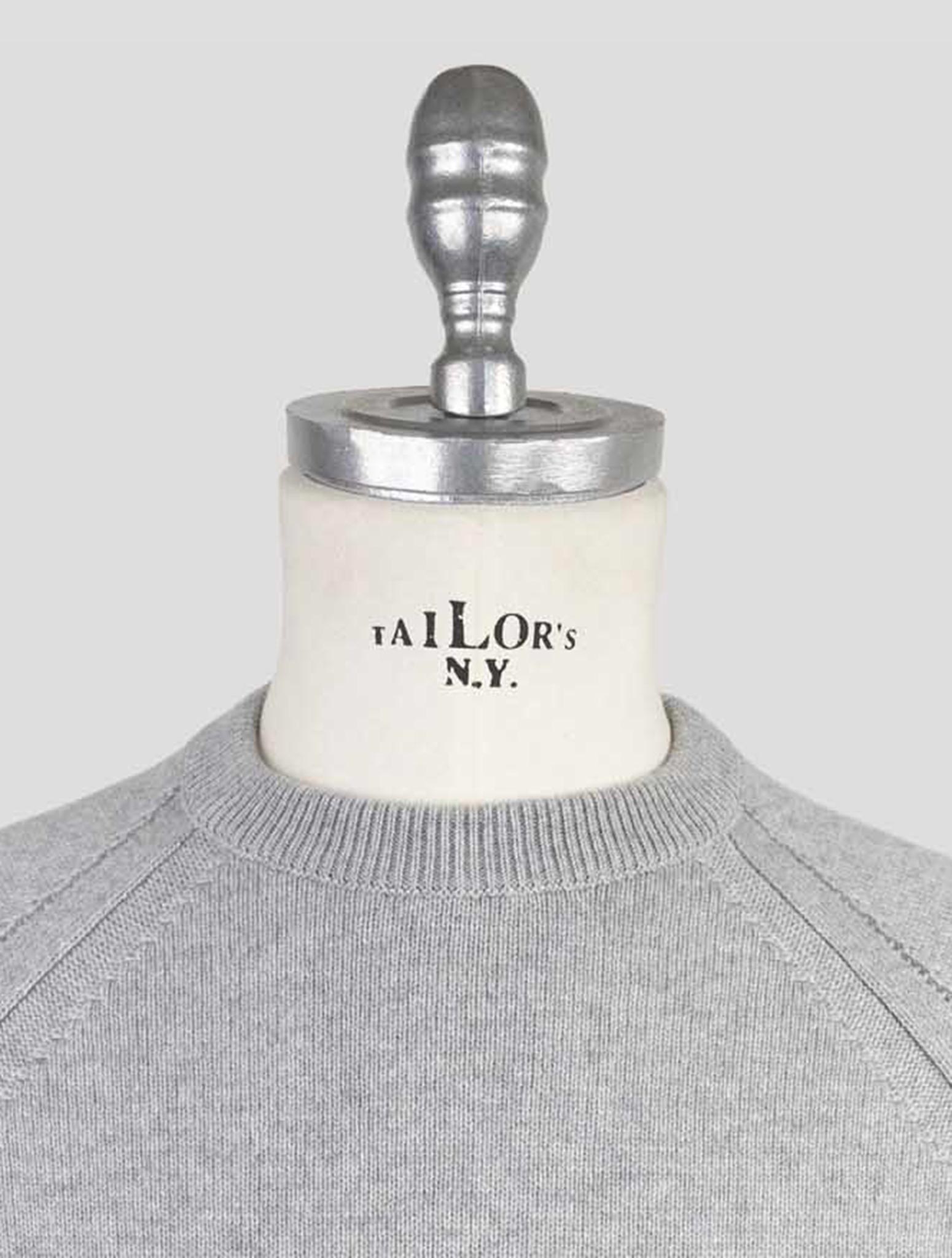 Kiton Gray Cashmere Sweater Crewneck