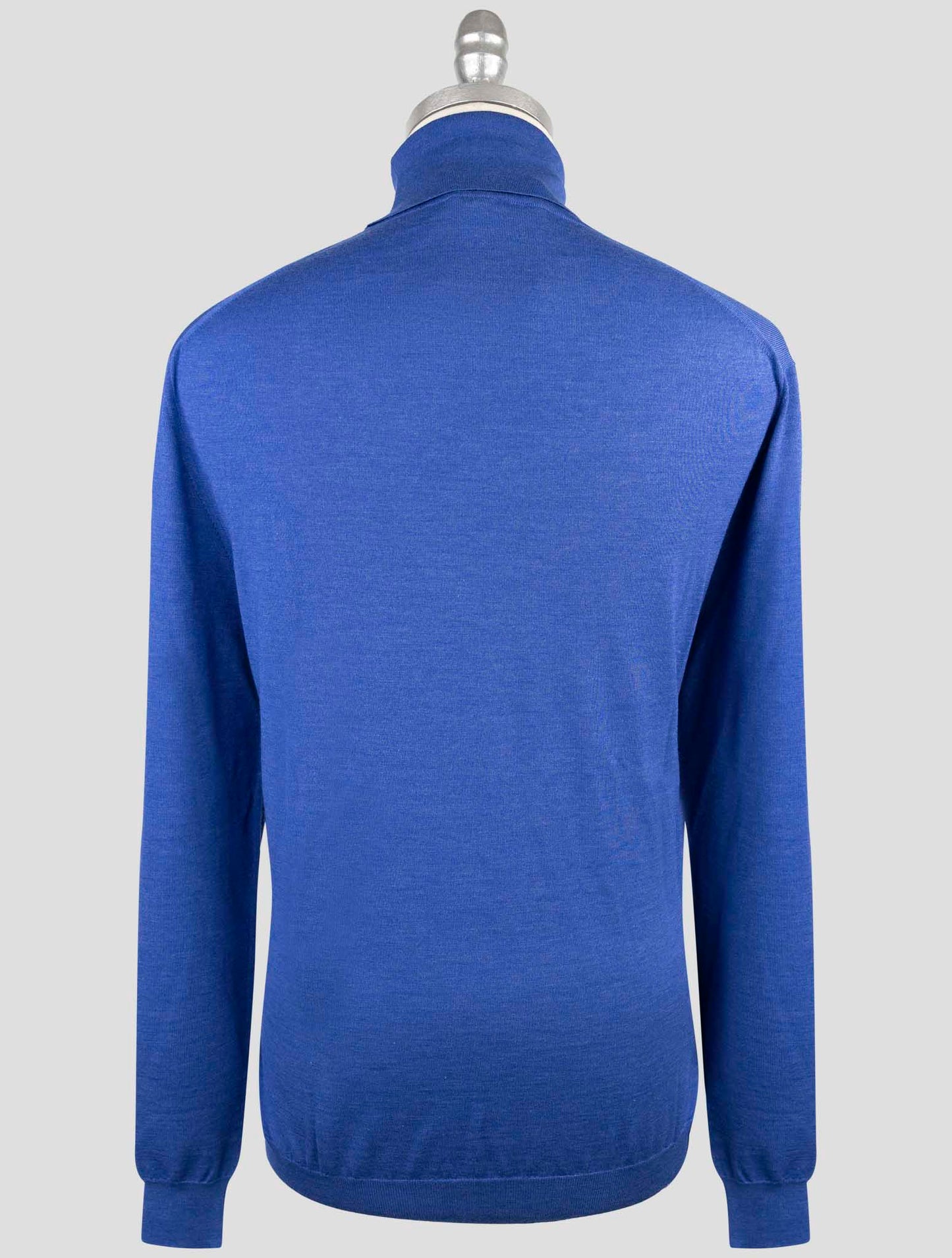Kiton Blue Cashmere Silk Sweater Turtleneck