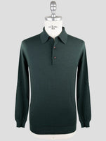 Kiton Green Cashmere Silk Sweater Polo
