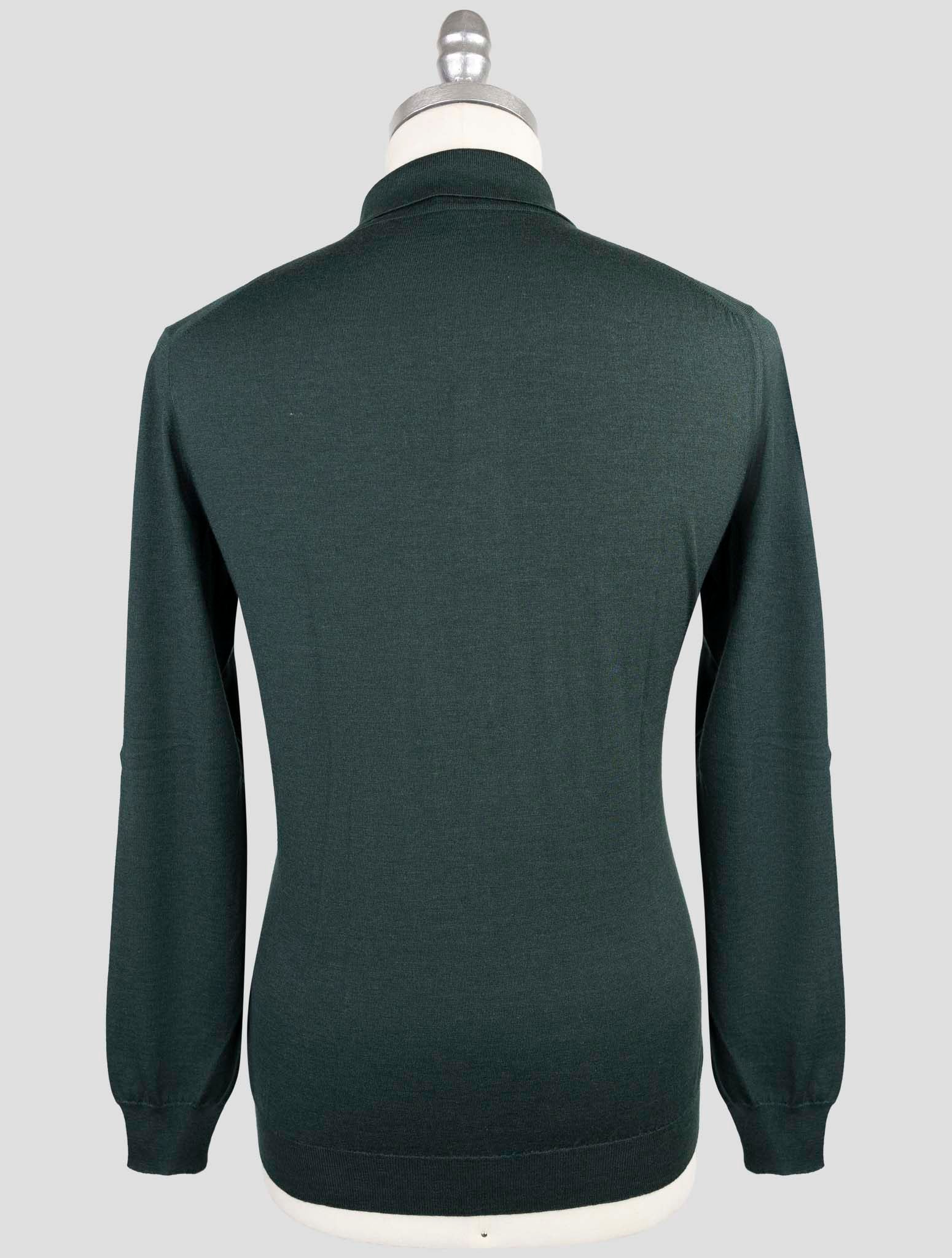 Kiton Green Cashmere Silk Sweater Polo