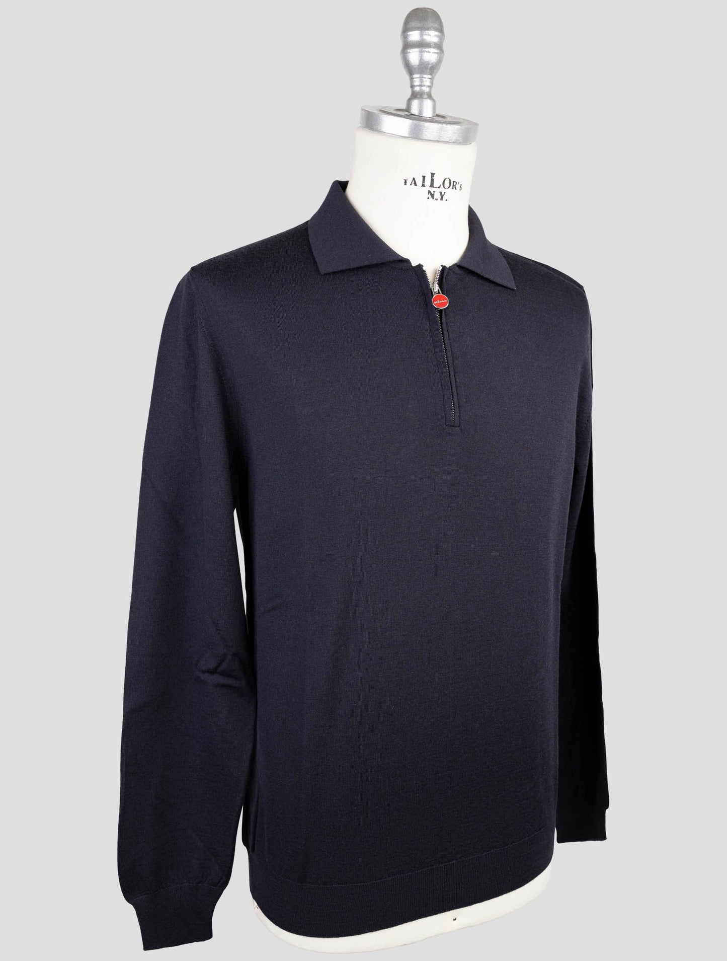 Kiton Blue Cashmere Sweater Polo