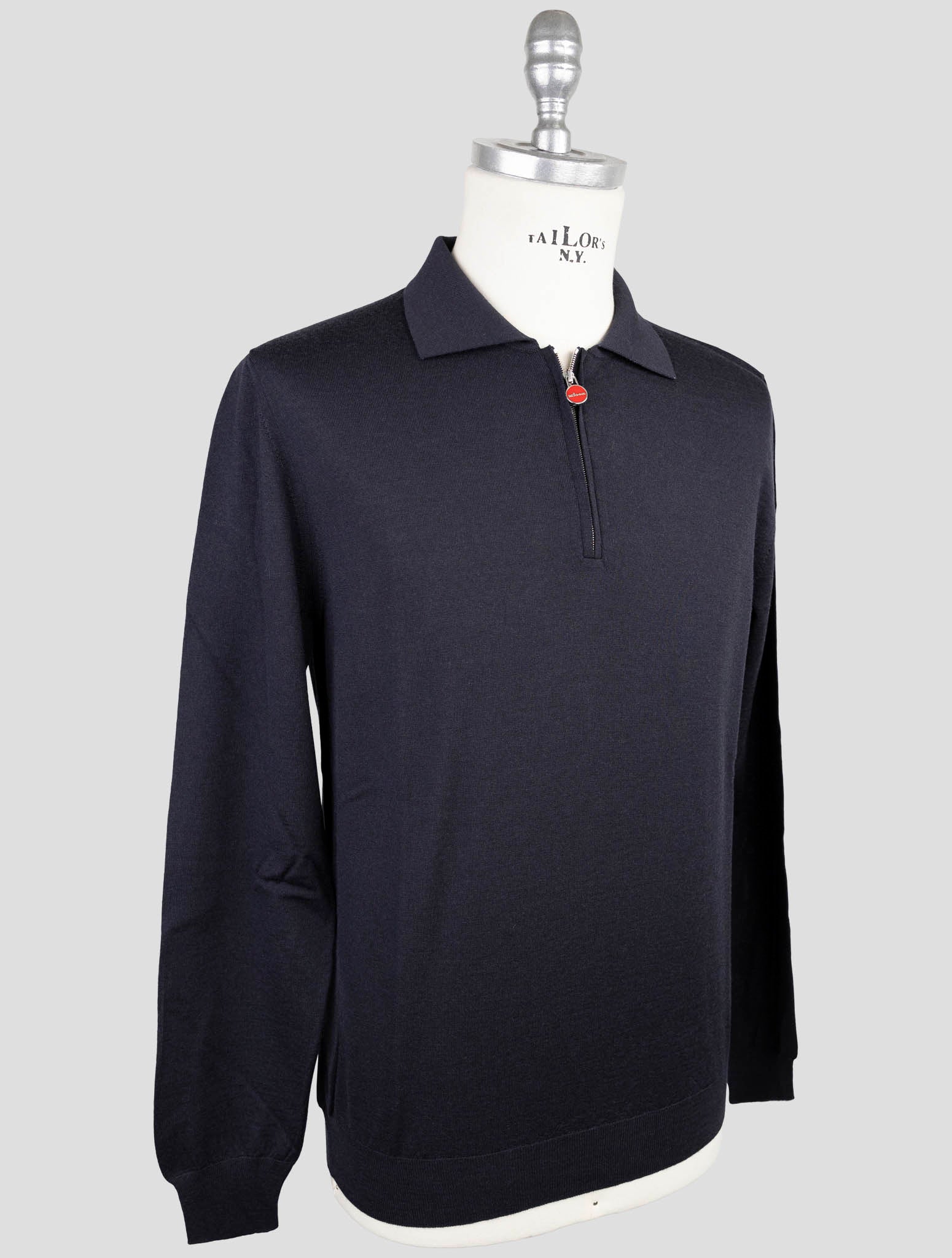 Kiton Blue Cashmere Sweater Polo