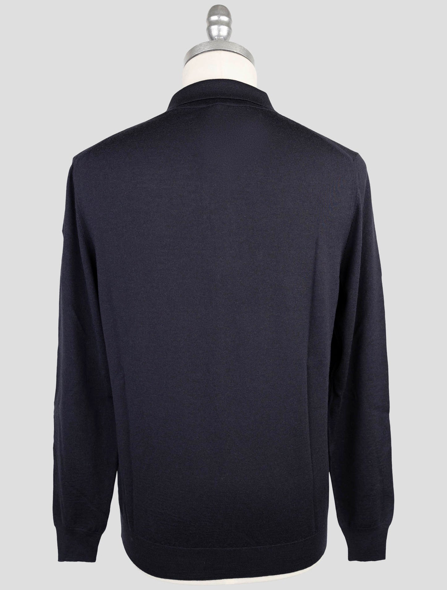 Kiton Blue Cashmere Sweater Polo